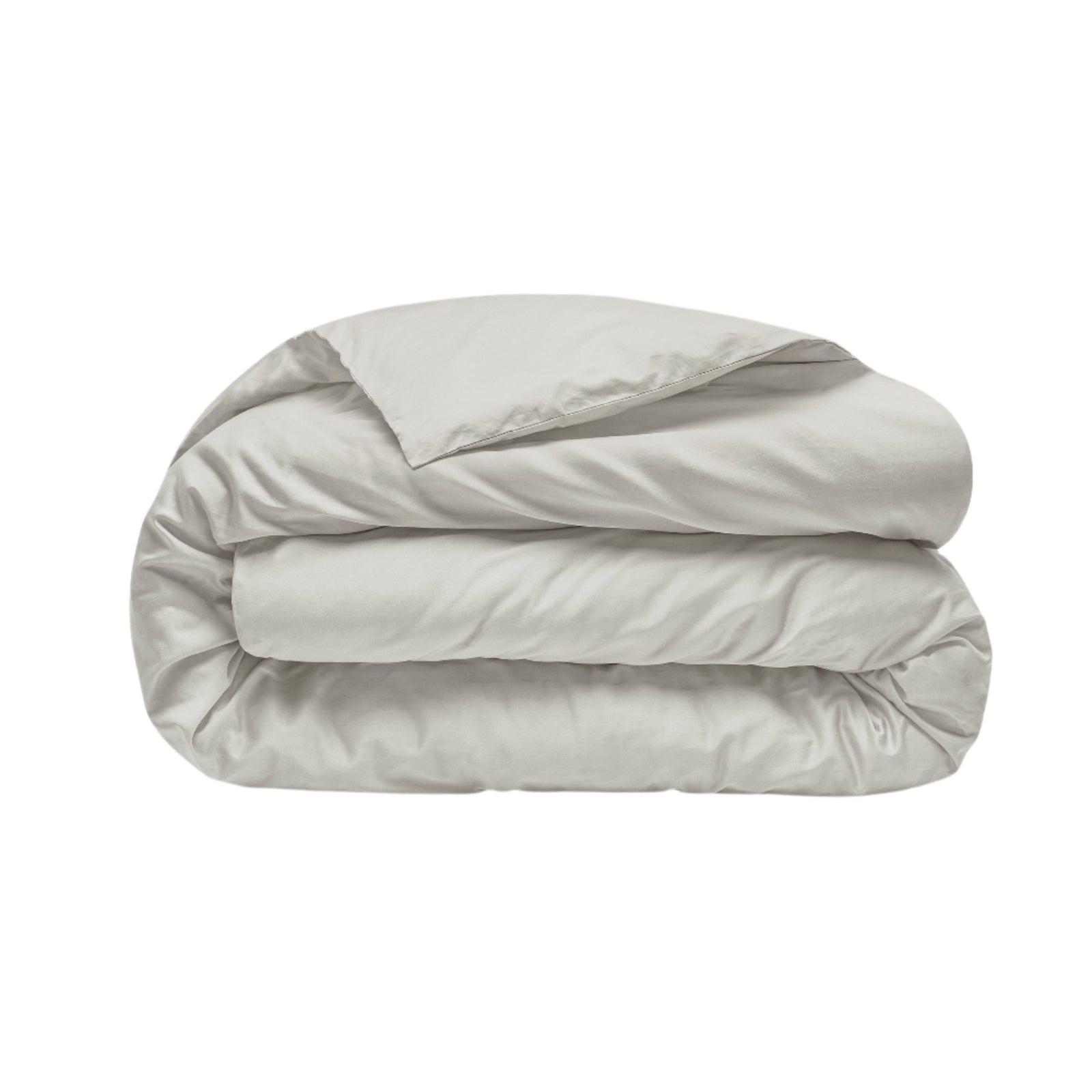 Sateen Organic Cotton Duvet Cover - Equinox Silver