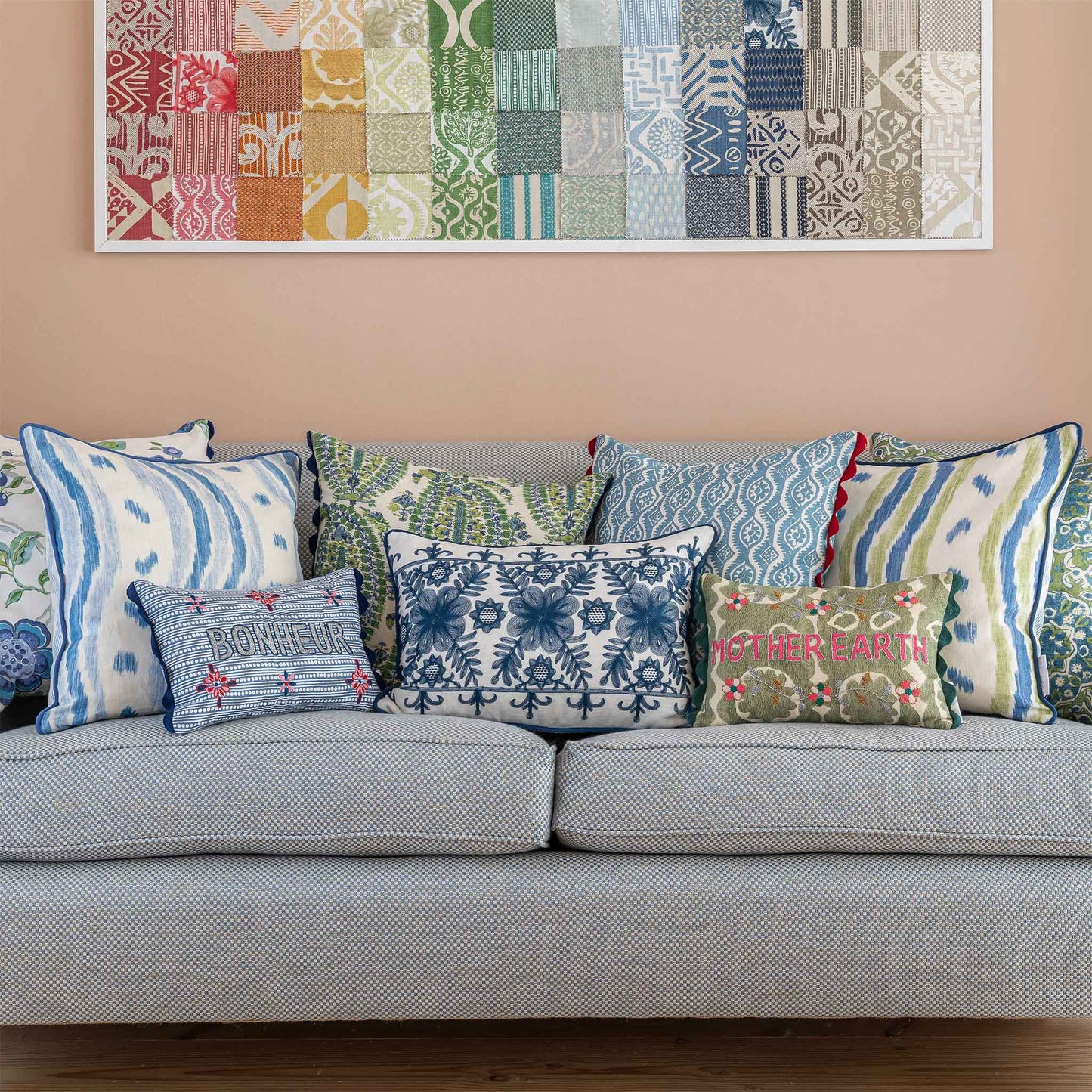 Angelica Navy Oblong Cushion
