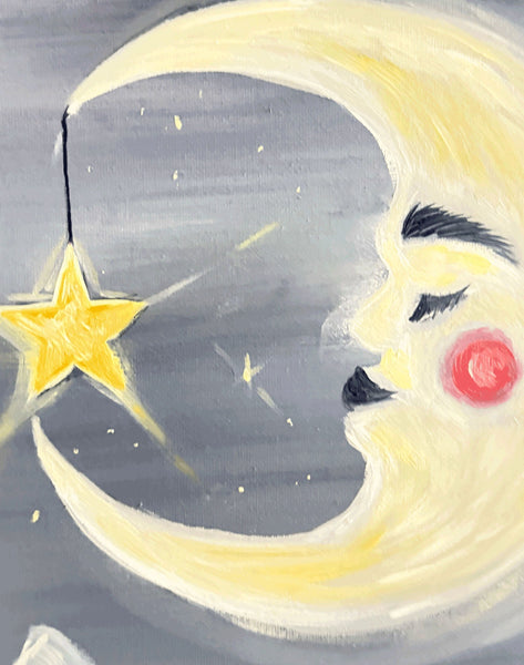 The Moon - Original Oil On Canvas