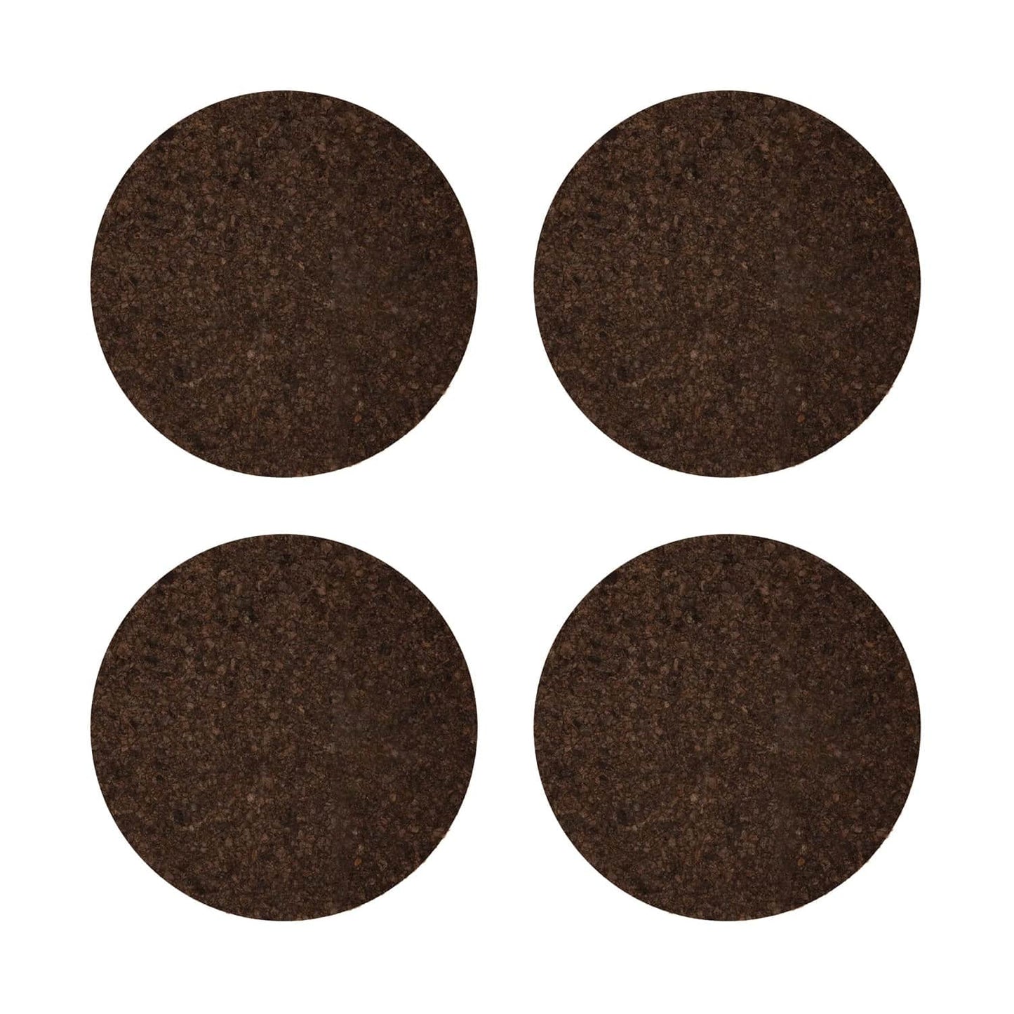 Round Natural Cork Coasters Set of 4 - 2 Tone