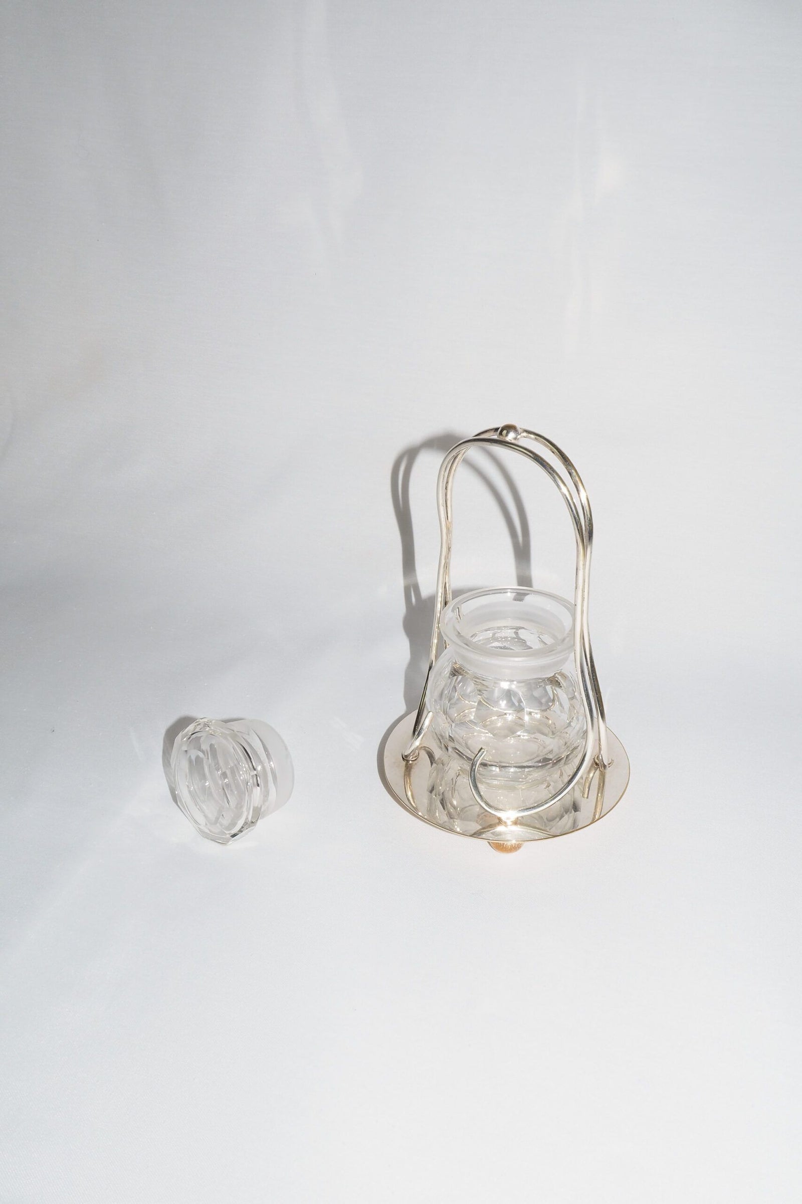 Glass and Silver Plate Preserve Jar
