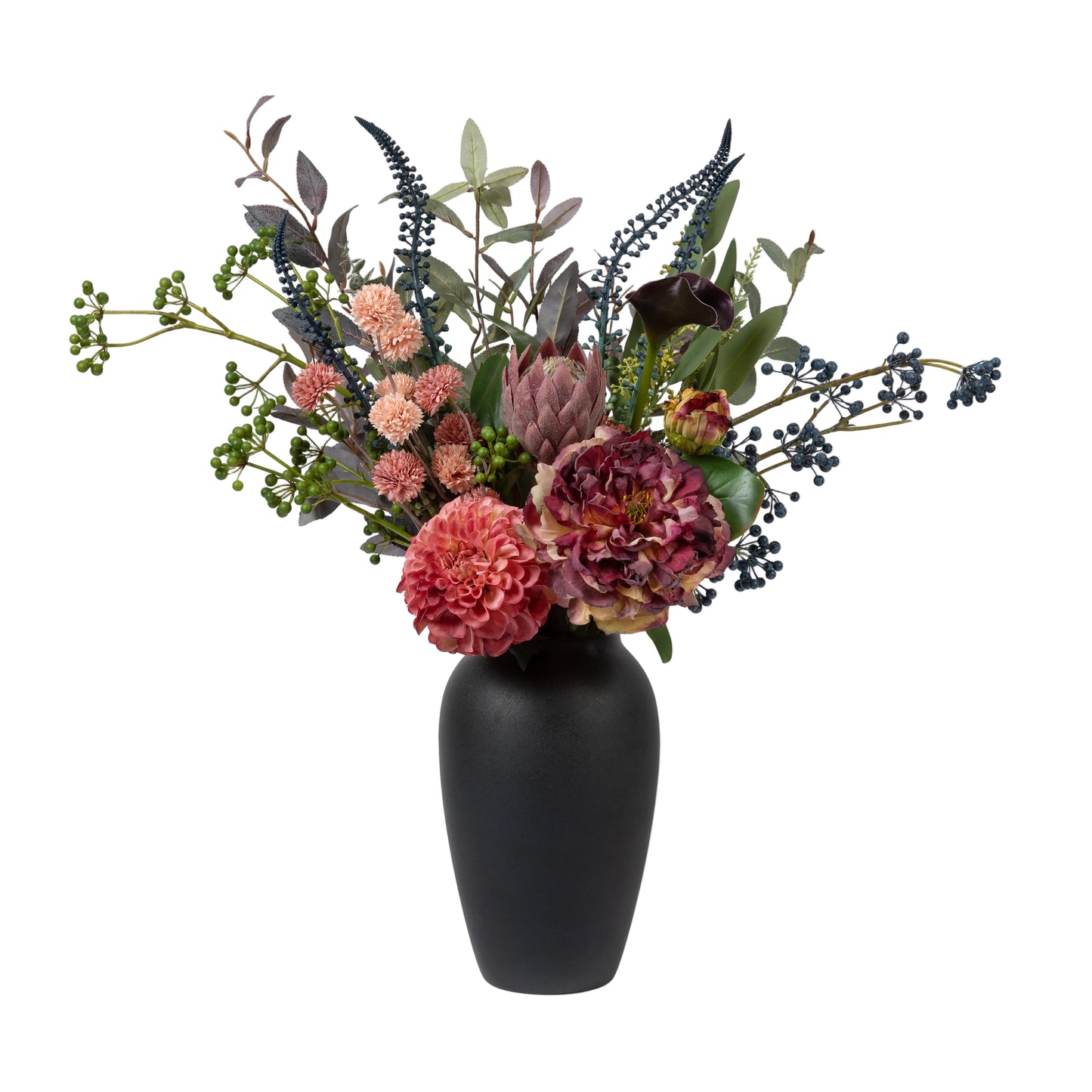 Everything - Faux Flower Arrangement - Reds & Greens