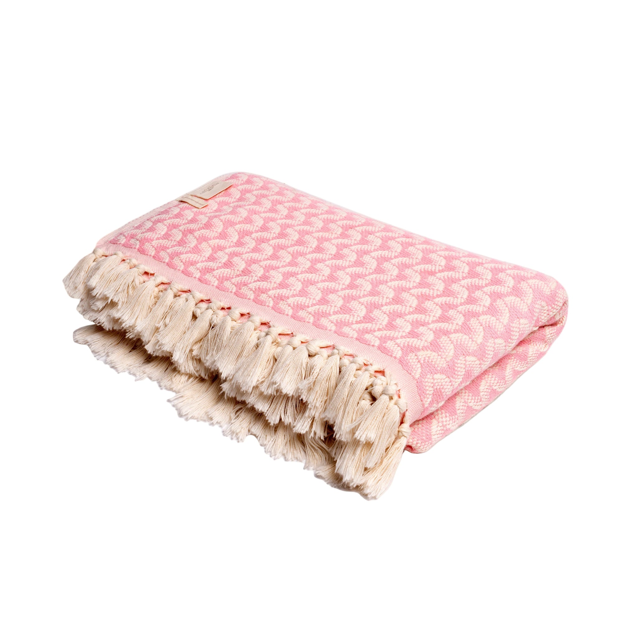 Silent Ripple Pure Cotton Blanket In Pink