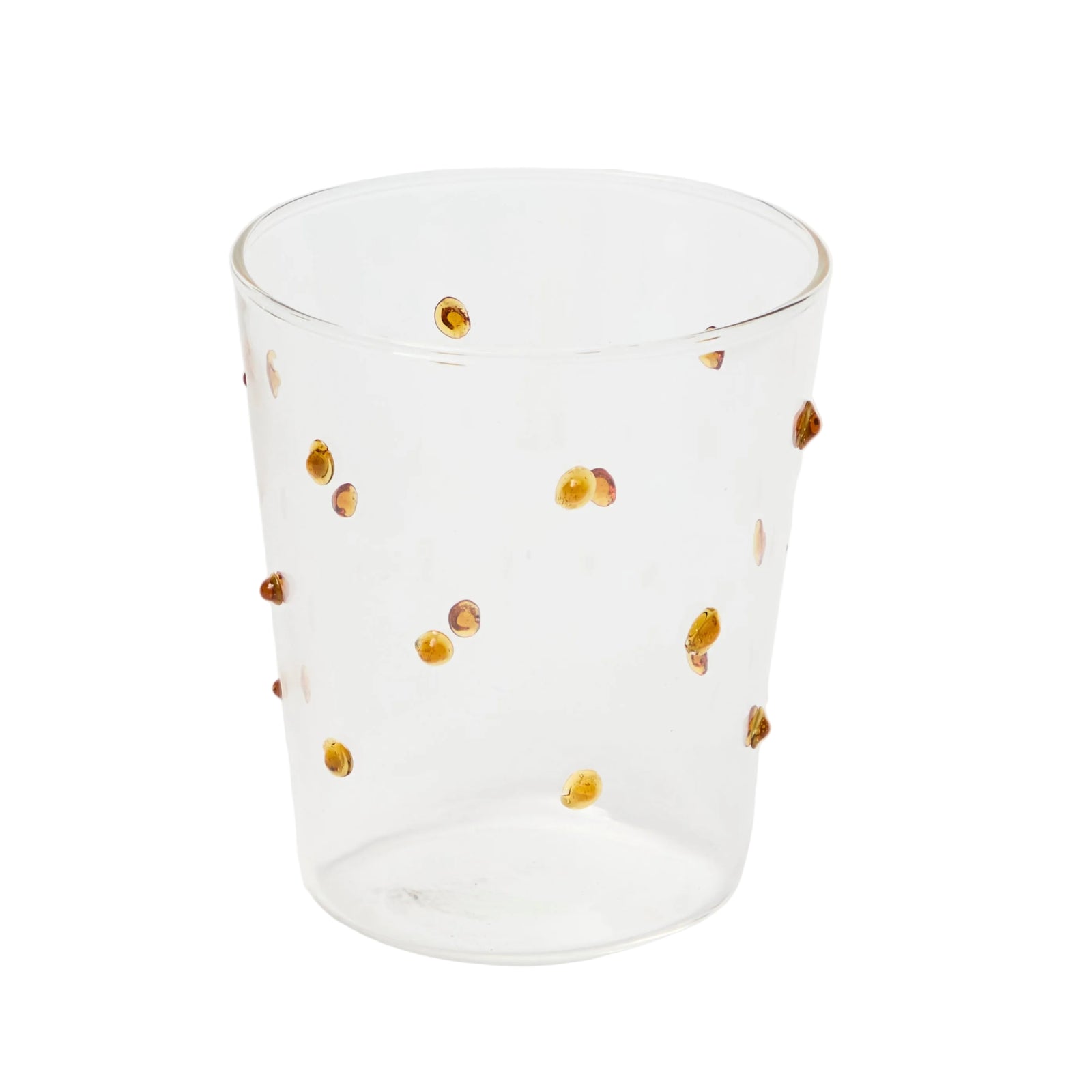 Amber Dotted Glasses (set of 4)