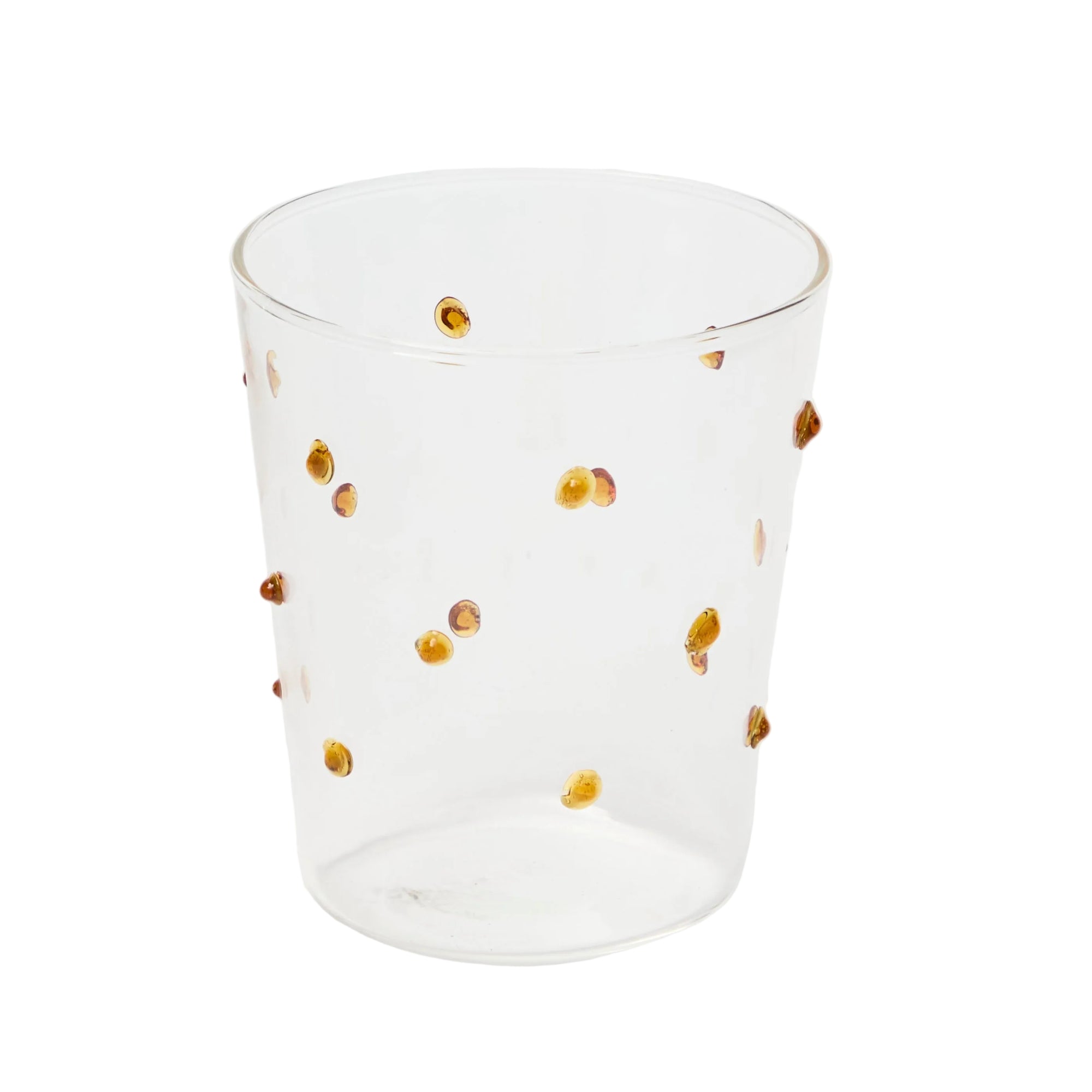 Amber Dotted Glasses (set of 4)