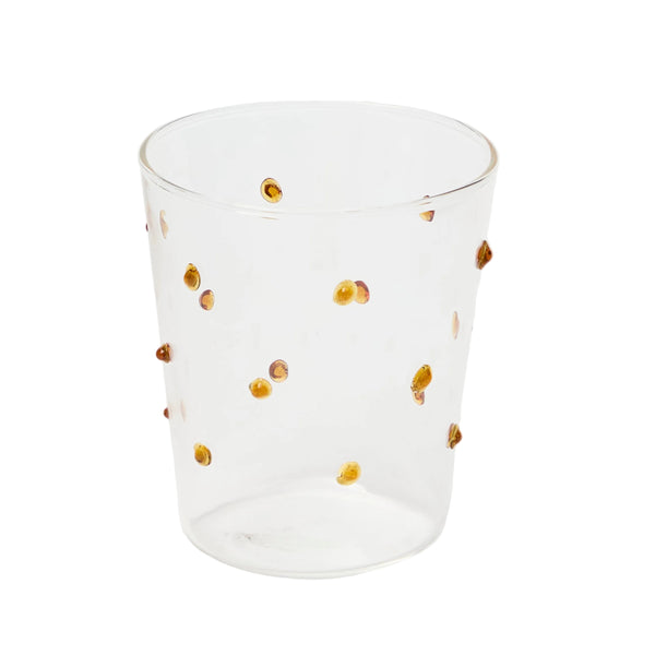 Amber Dotted Glasses (set of 4)