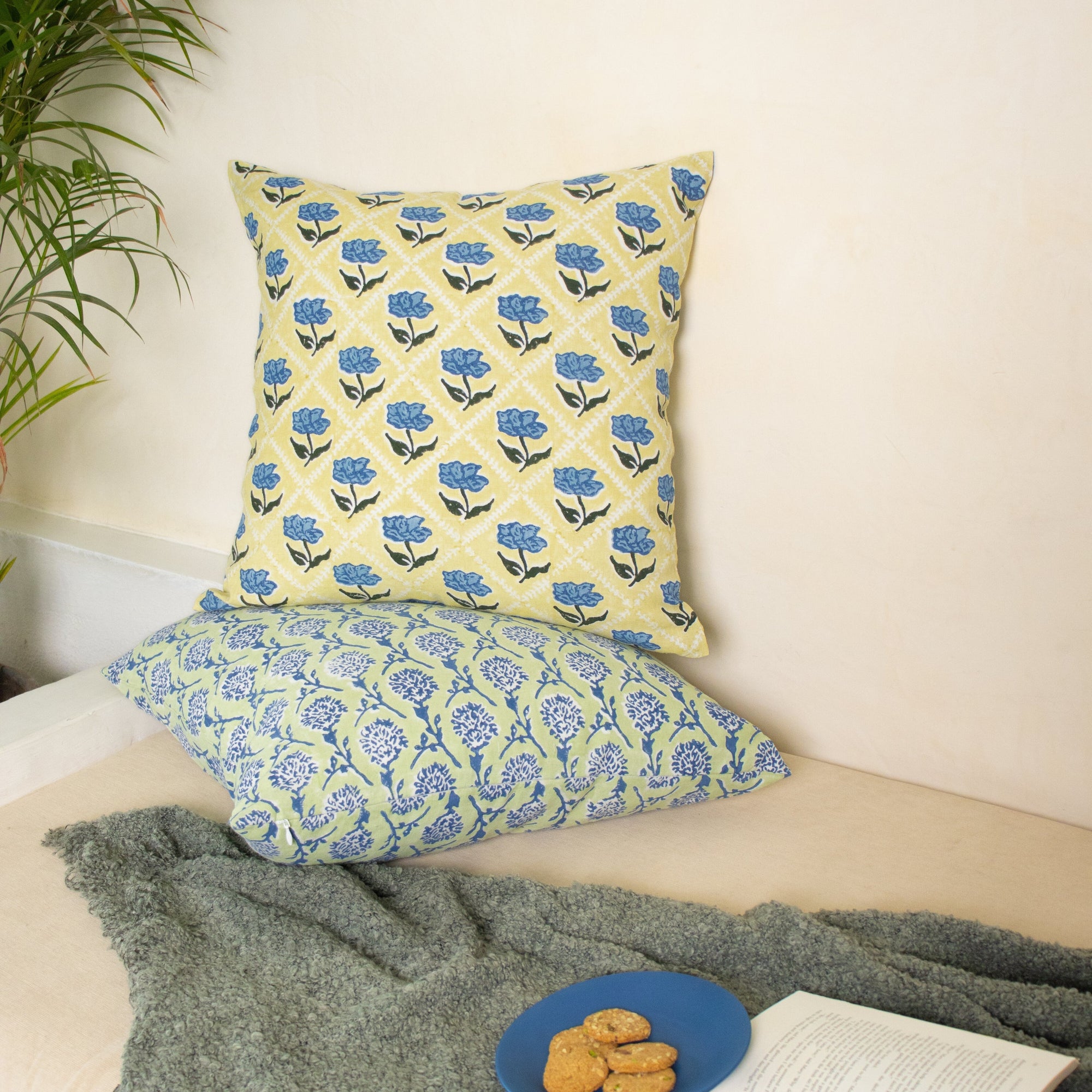 Noor Throw Pillow Cover - Butter Yellow
