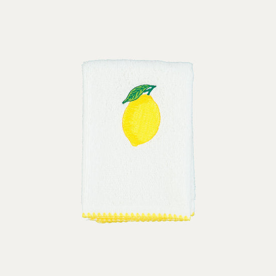 Hand Towel with Shell and Lemon Design