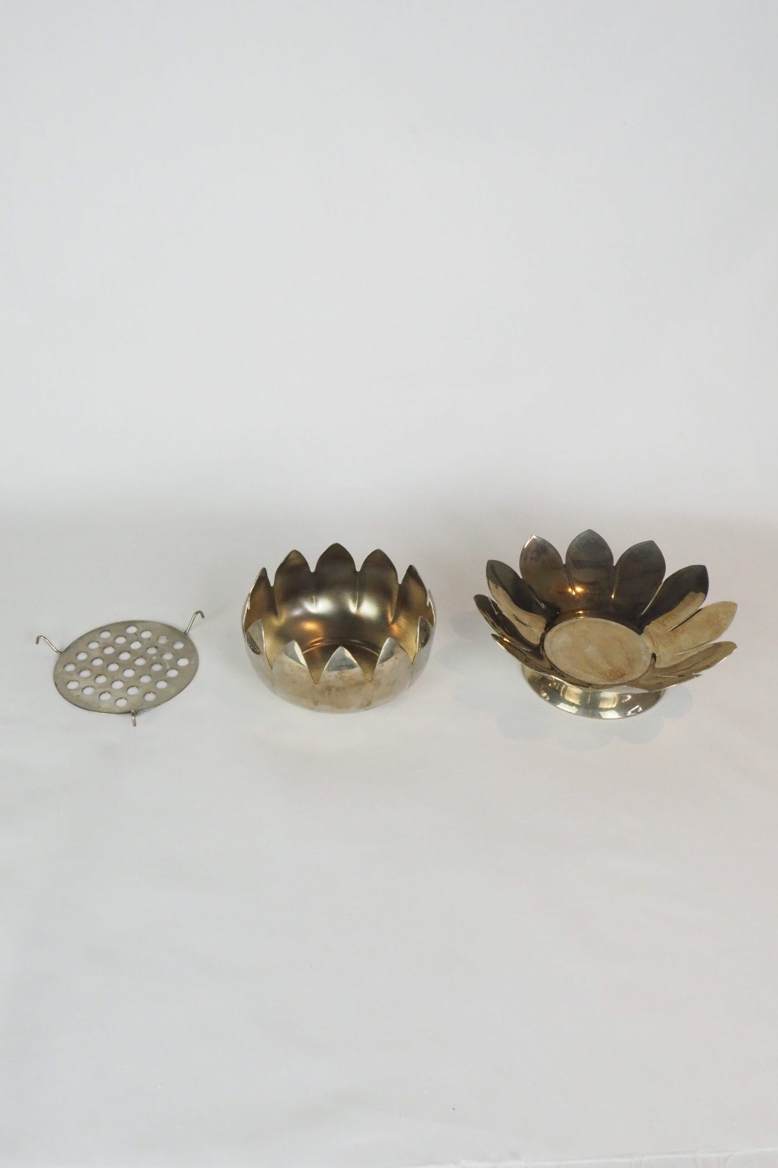 Silver Plate Lotus Flower Vase