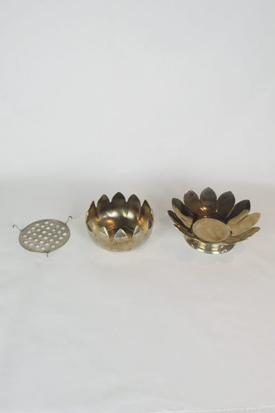 Silver Plate Lotus Flower Vase