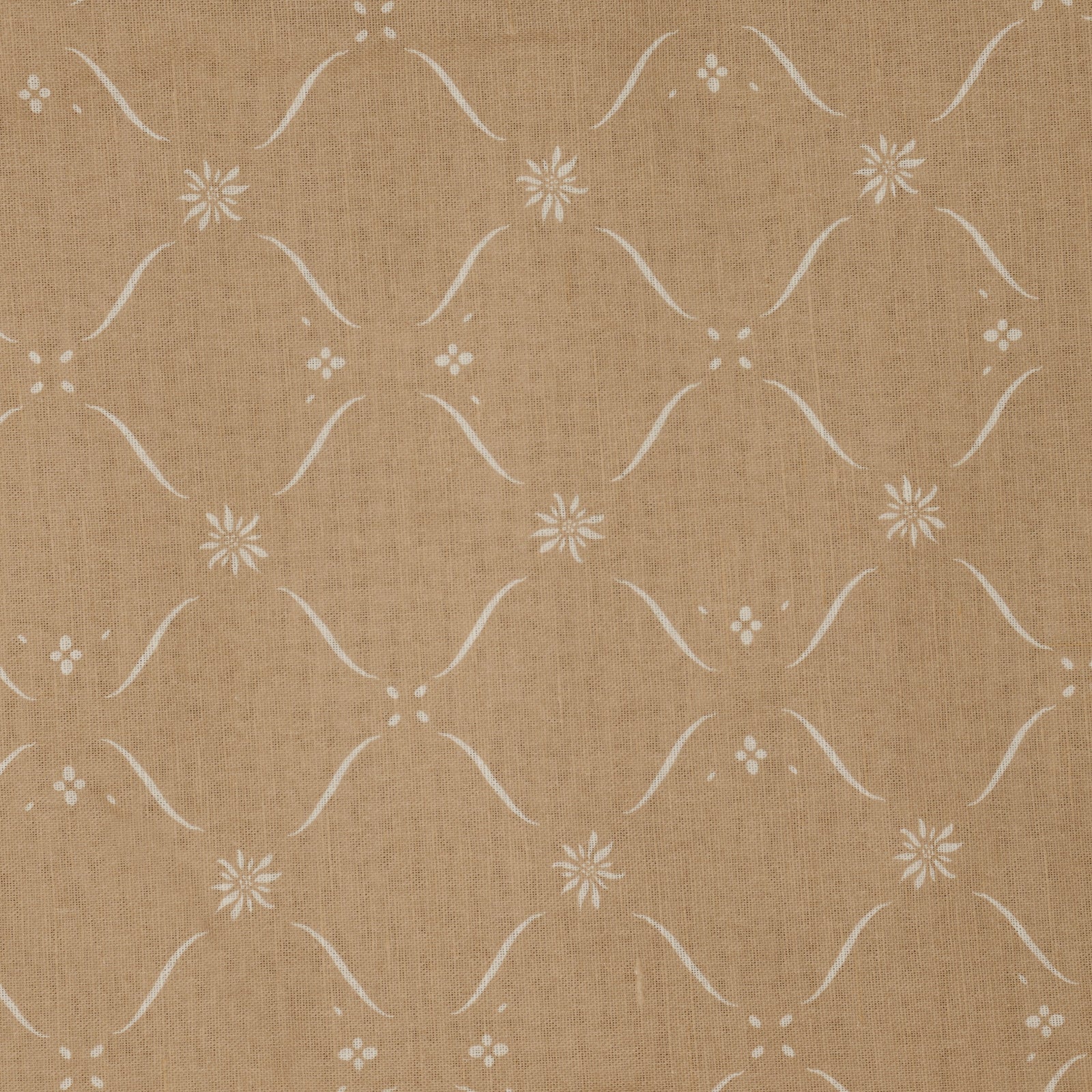Edelweiss Trellis Fabric - Sand