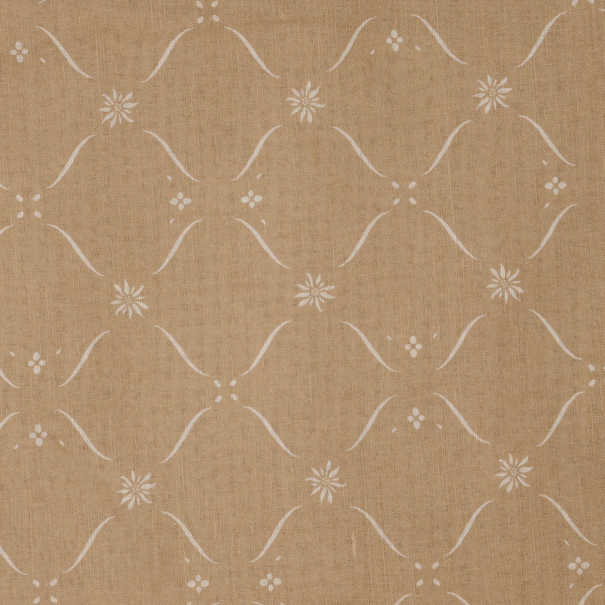 Edelweiss Trellis Fabric - Sand