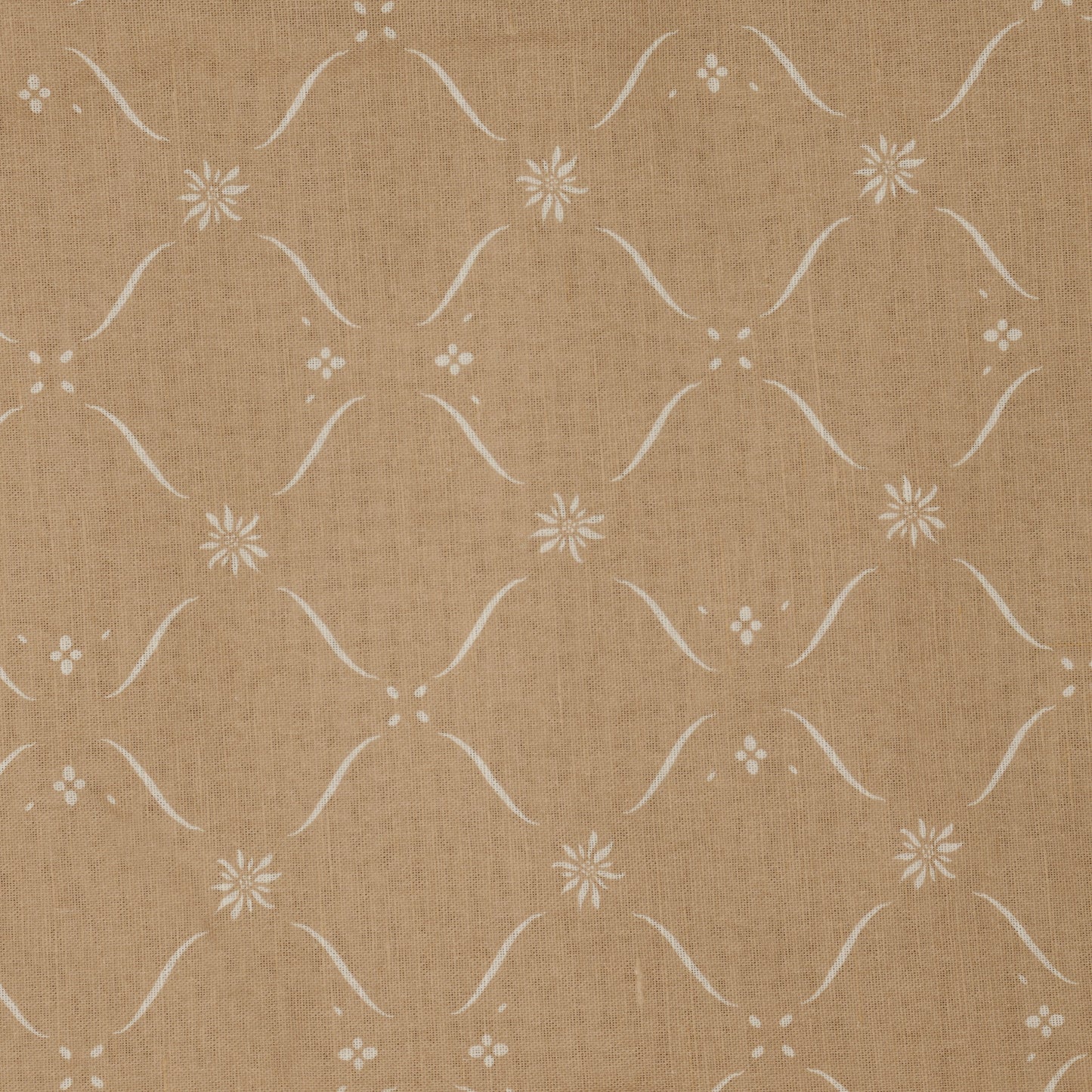 Edelweiss Trellis Fabric - Sand