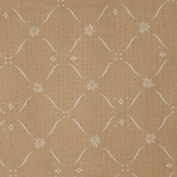 Edelweiss Trellis Fabric - Sand
