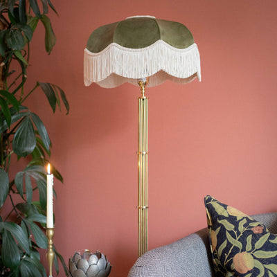 The Pistachio Fringed Lampshade