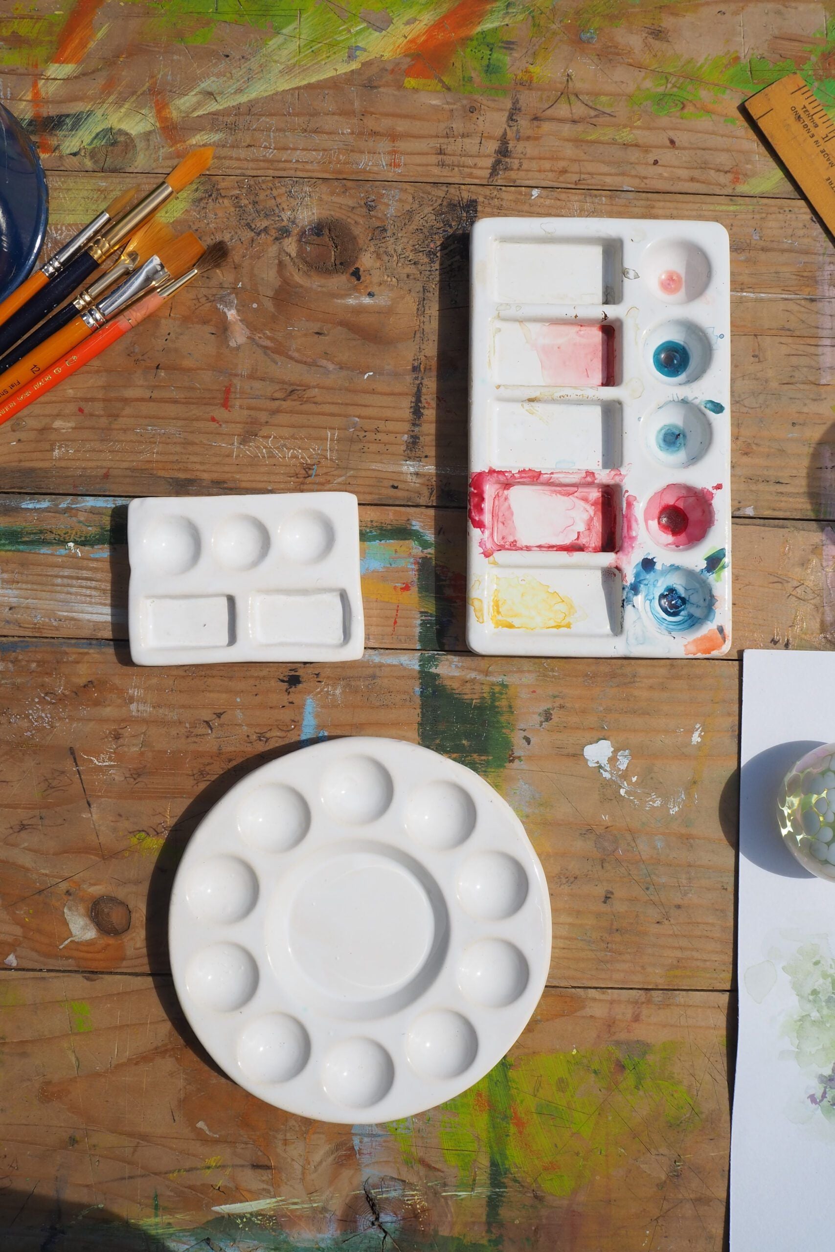 Travel Size Handmade Ceramic Palette