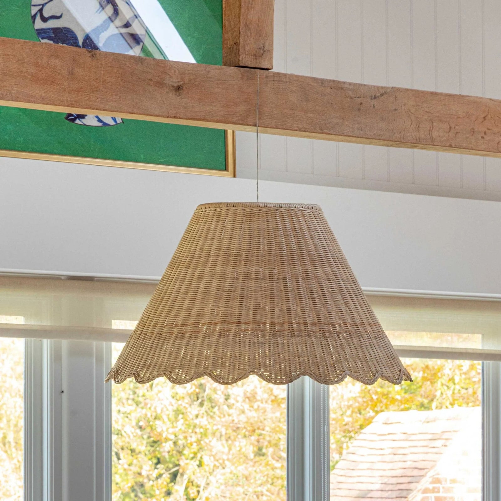 Mimi Rattan Scalloped Lampshade (XL)