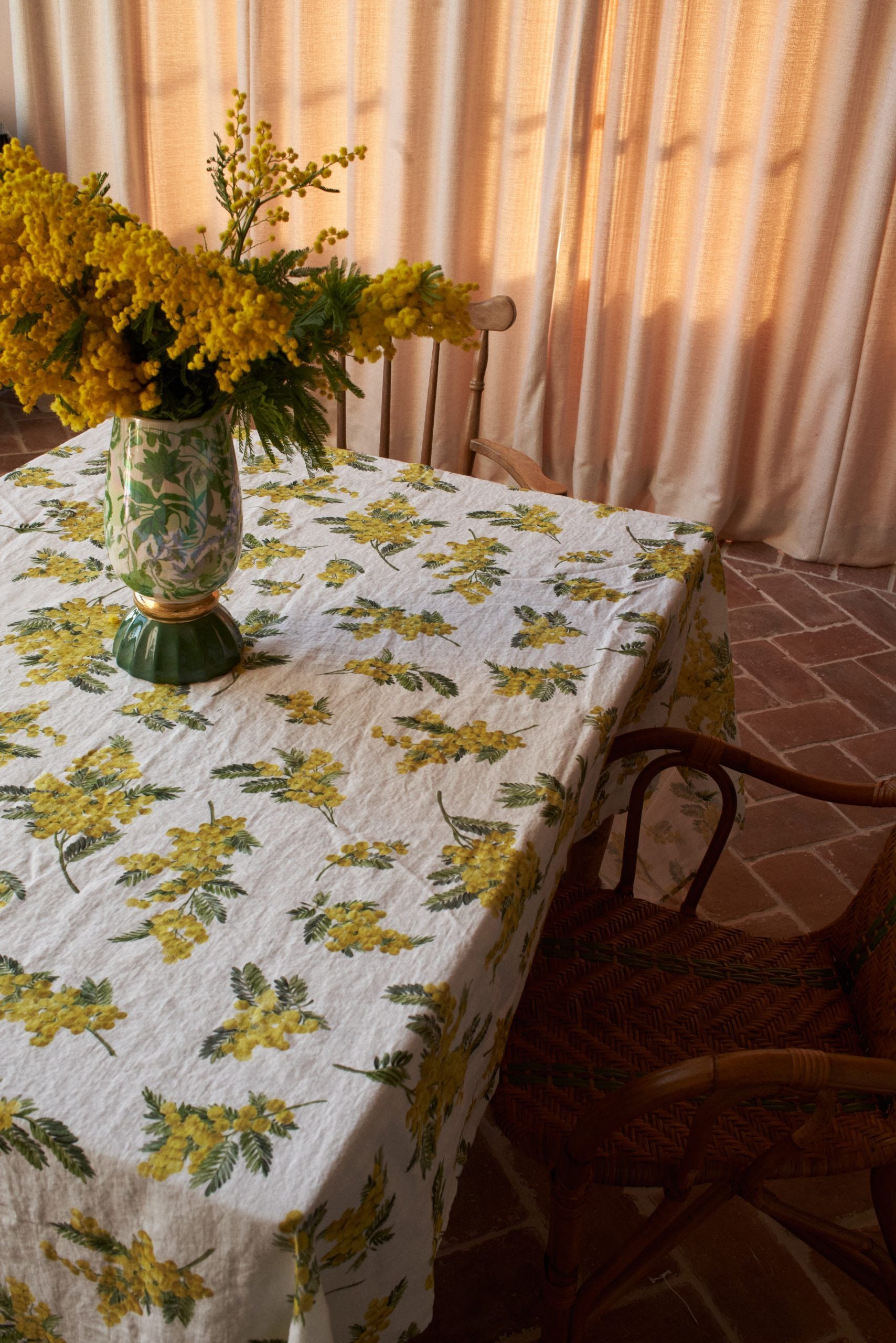 Mimosa Linen Tablecloth