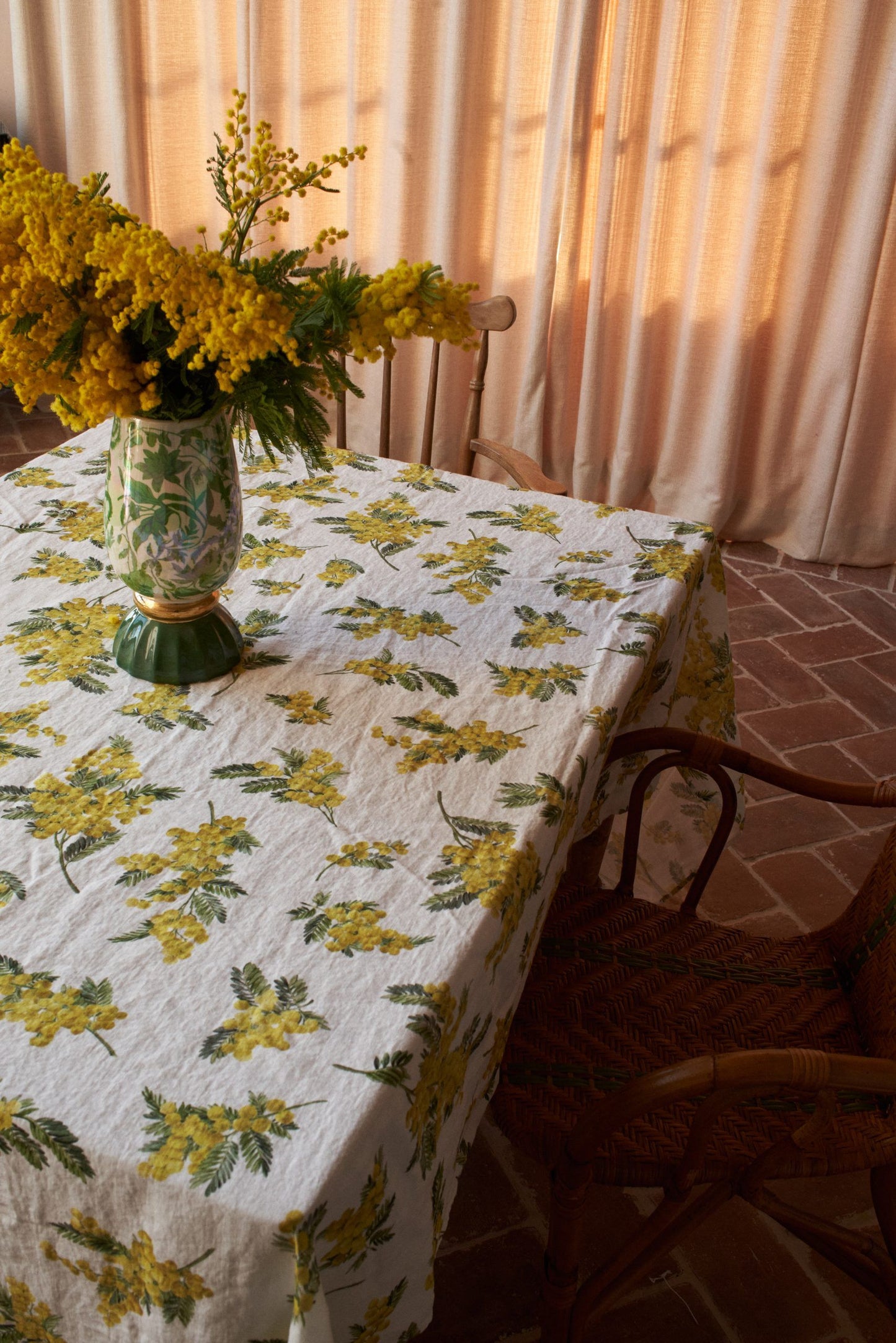 Mimosa Linen Tablecloth