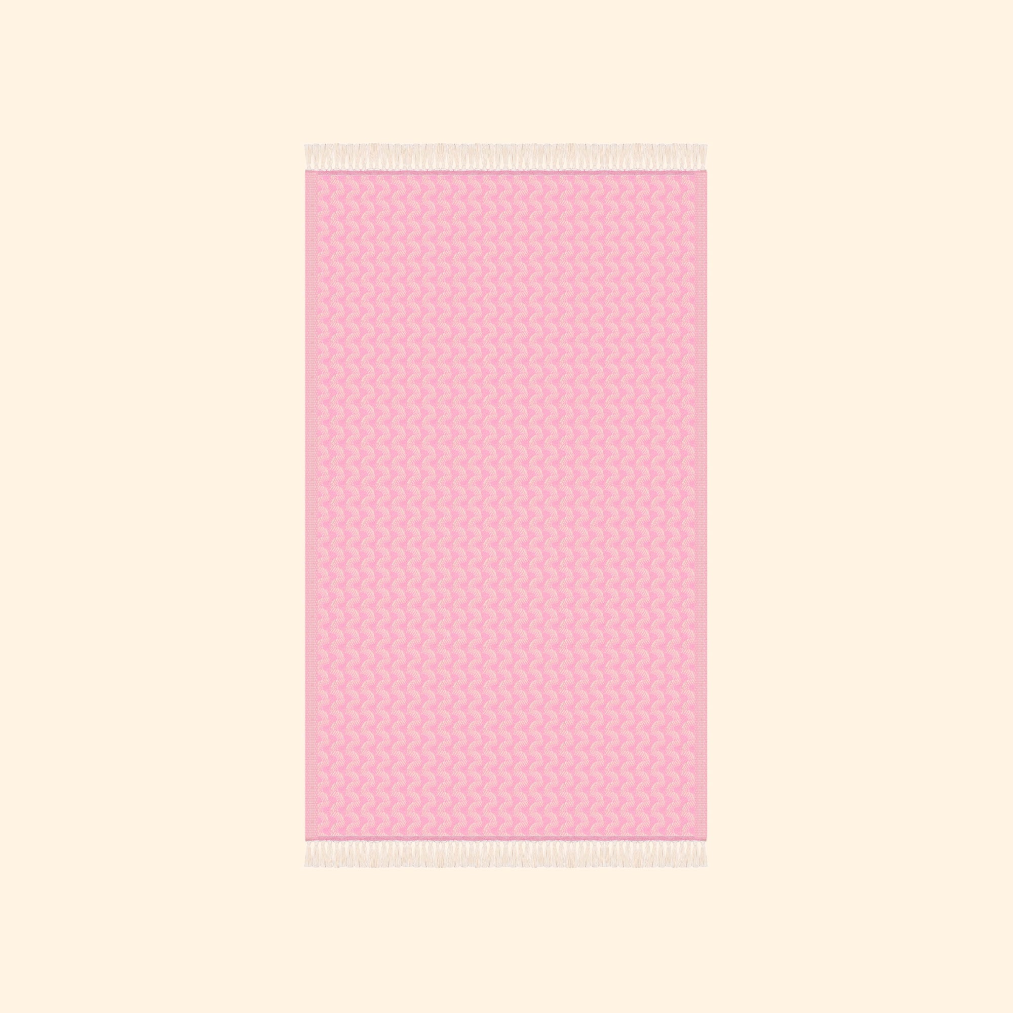 Silent Ripple Pure Cotton Bath & Beach Towel In Baby Pink