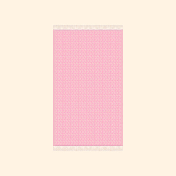 Silent Ripple Pure Cotton Bath & Beach Towel In Baby Pink