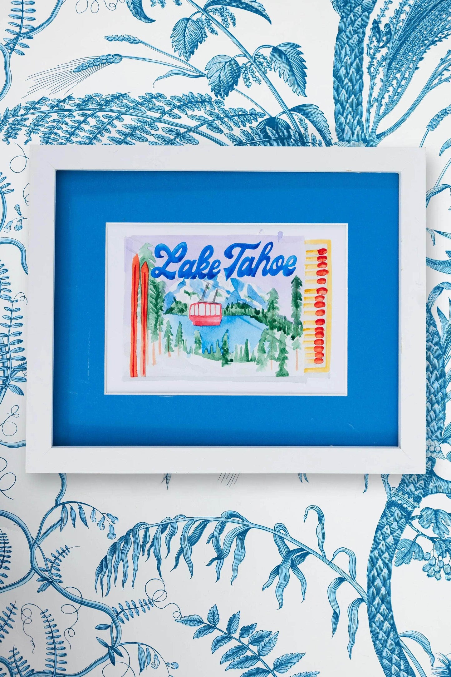 Lake Tahoe Ski Matchbook Print