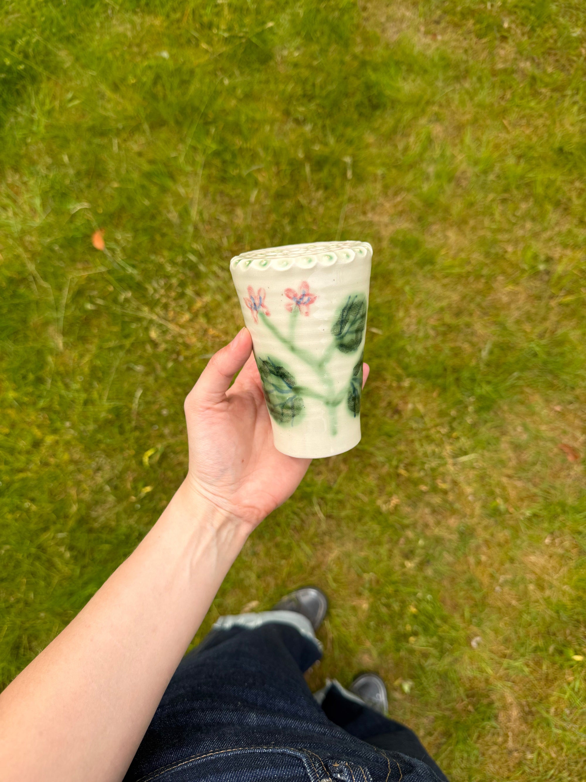 Pelargonium Vase - White - #8