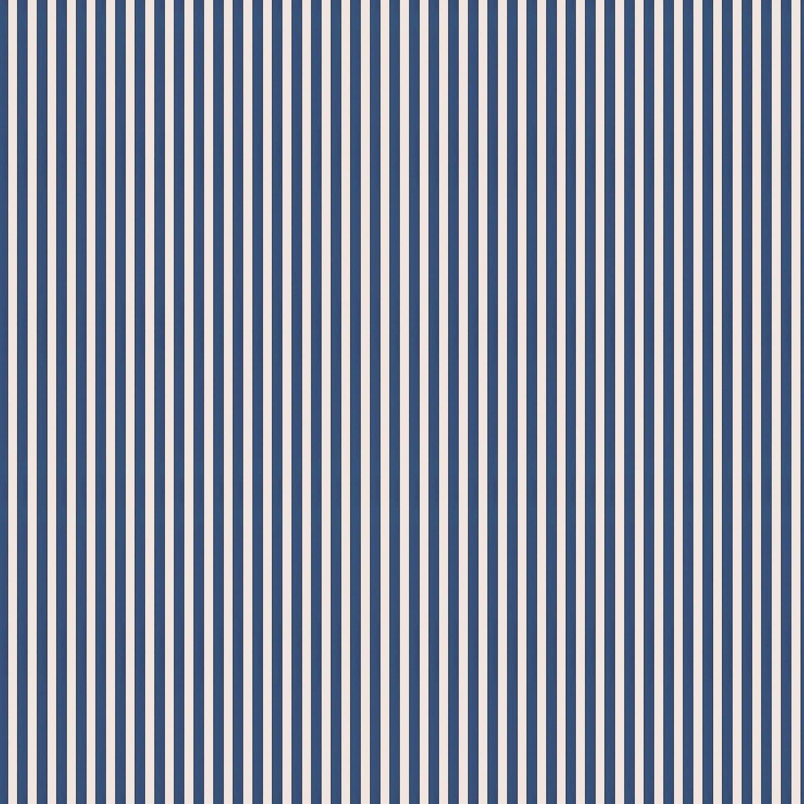 Tuscan Stripes Wallpaper - Navy Blue and Oatmeal