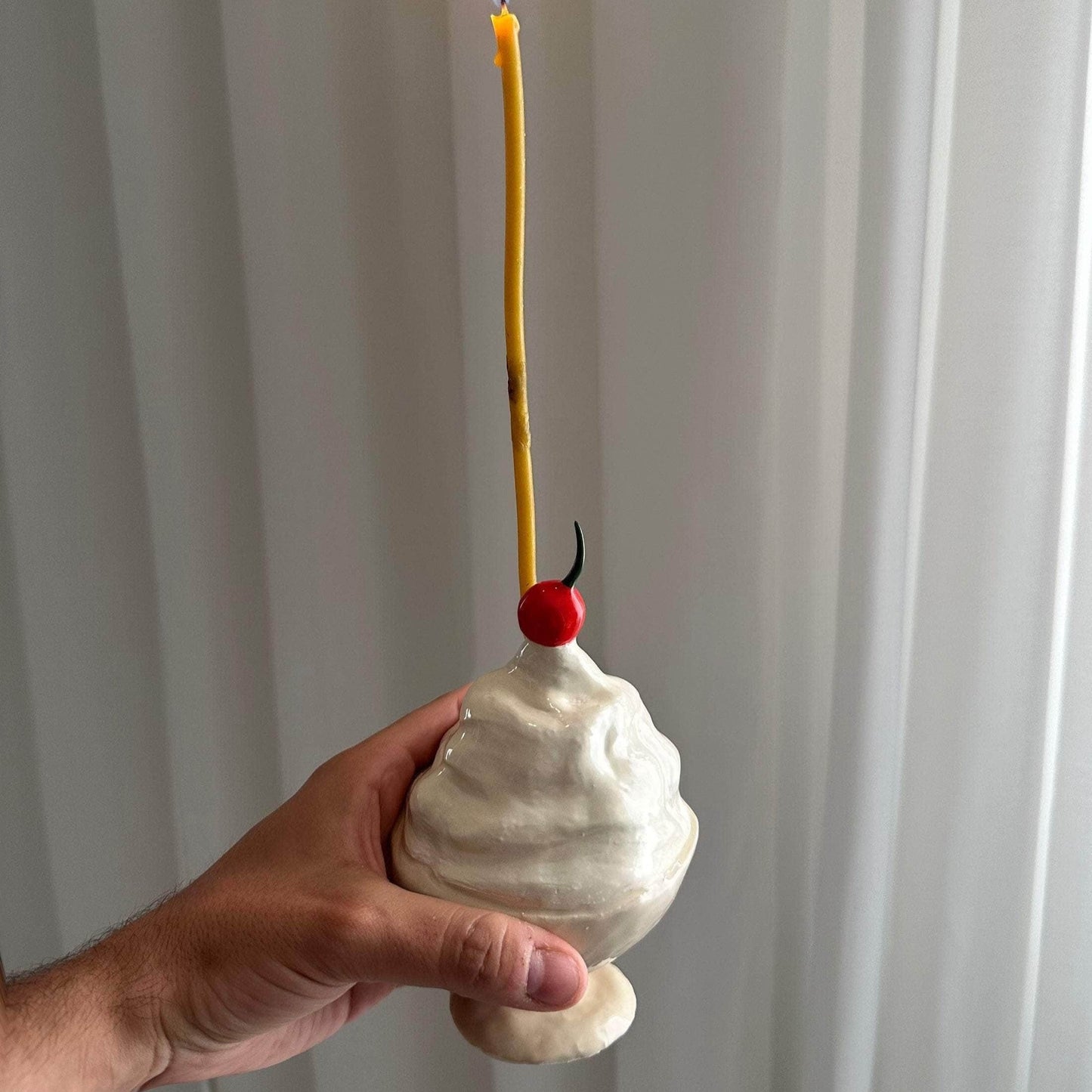 Ceramic Ice-Cream Candle Holder