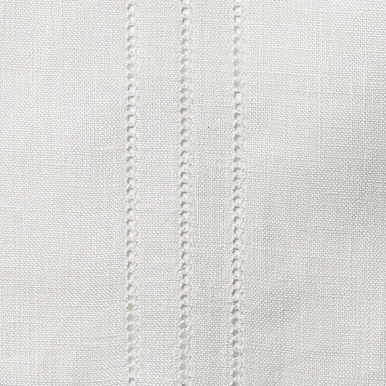Drawn Thread Curtains - Hemstitch Rows - Ivory White