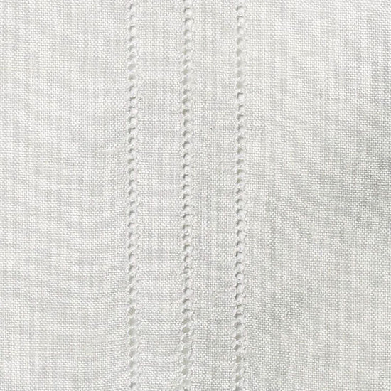 Drawn Thread Curtains - Hemstitch Rows - Ivory White