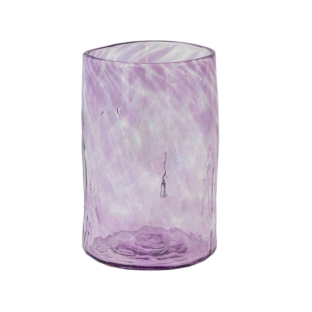Set of 2 Handblown Glasses Purple