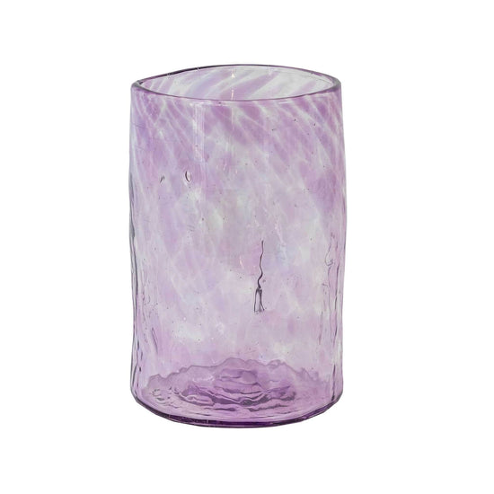 Set of 2 Handblown Glasses Purple