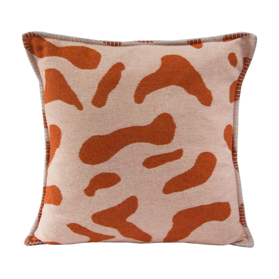 Orange + Pink Scatter Cushion Recycled Wool
