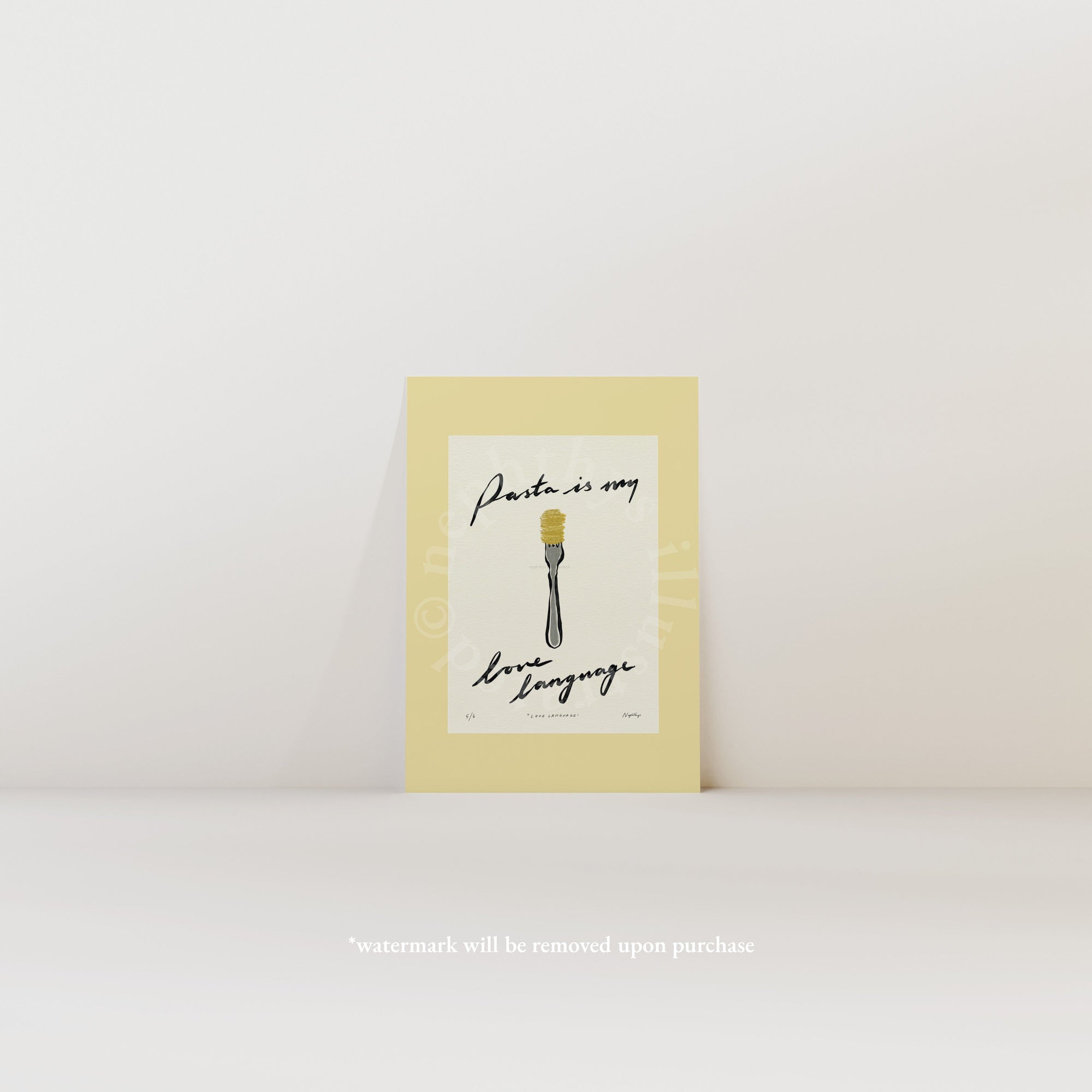 Pasta Is My Love Language Print