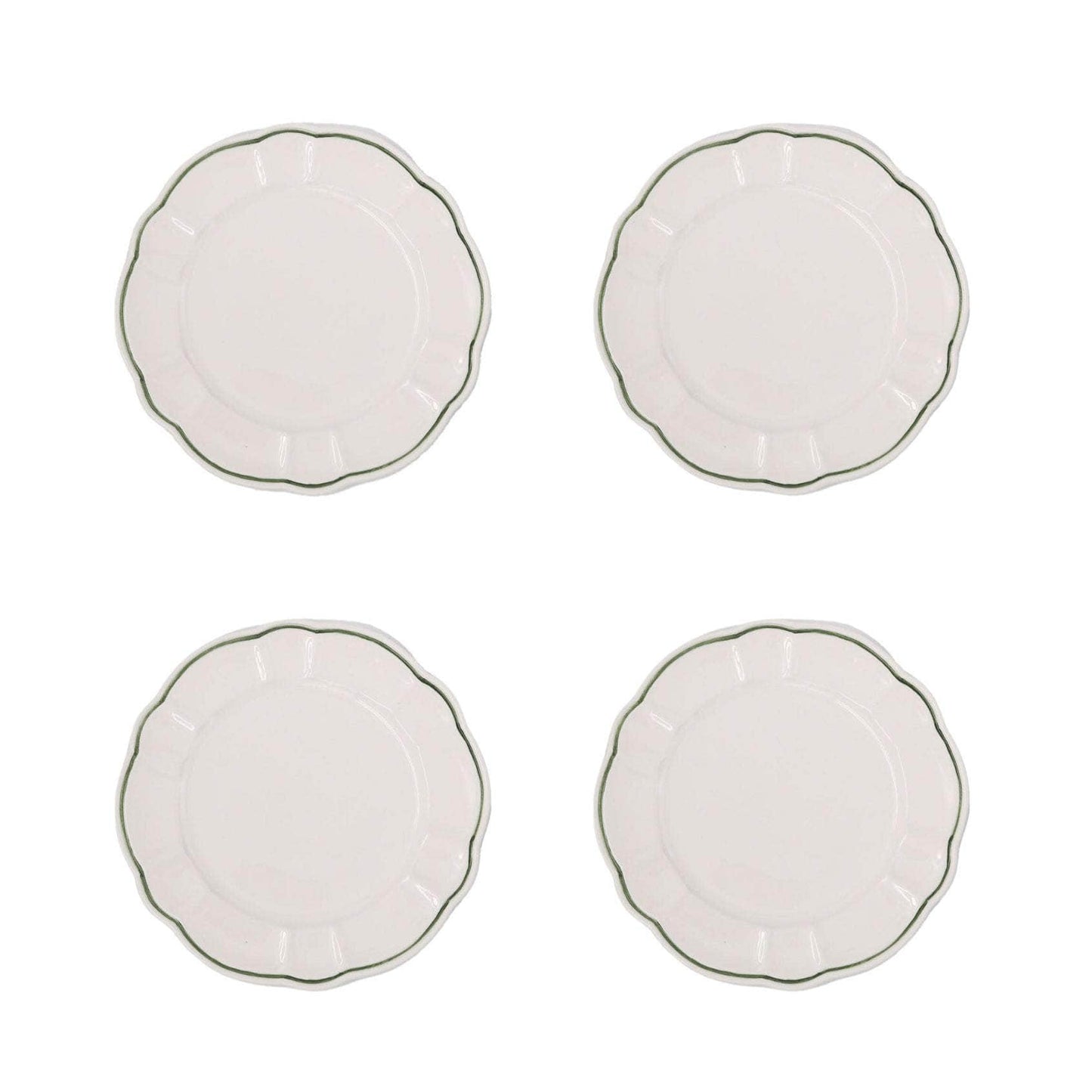 Romilly Side Plate, Green, Set Of 4
