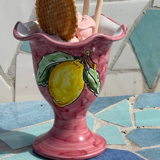 Pink Lemon Ice Cream Cup