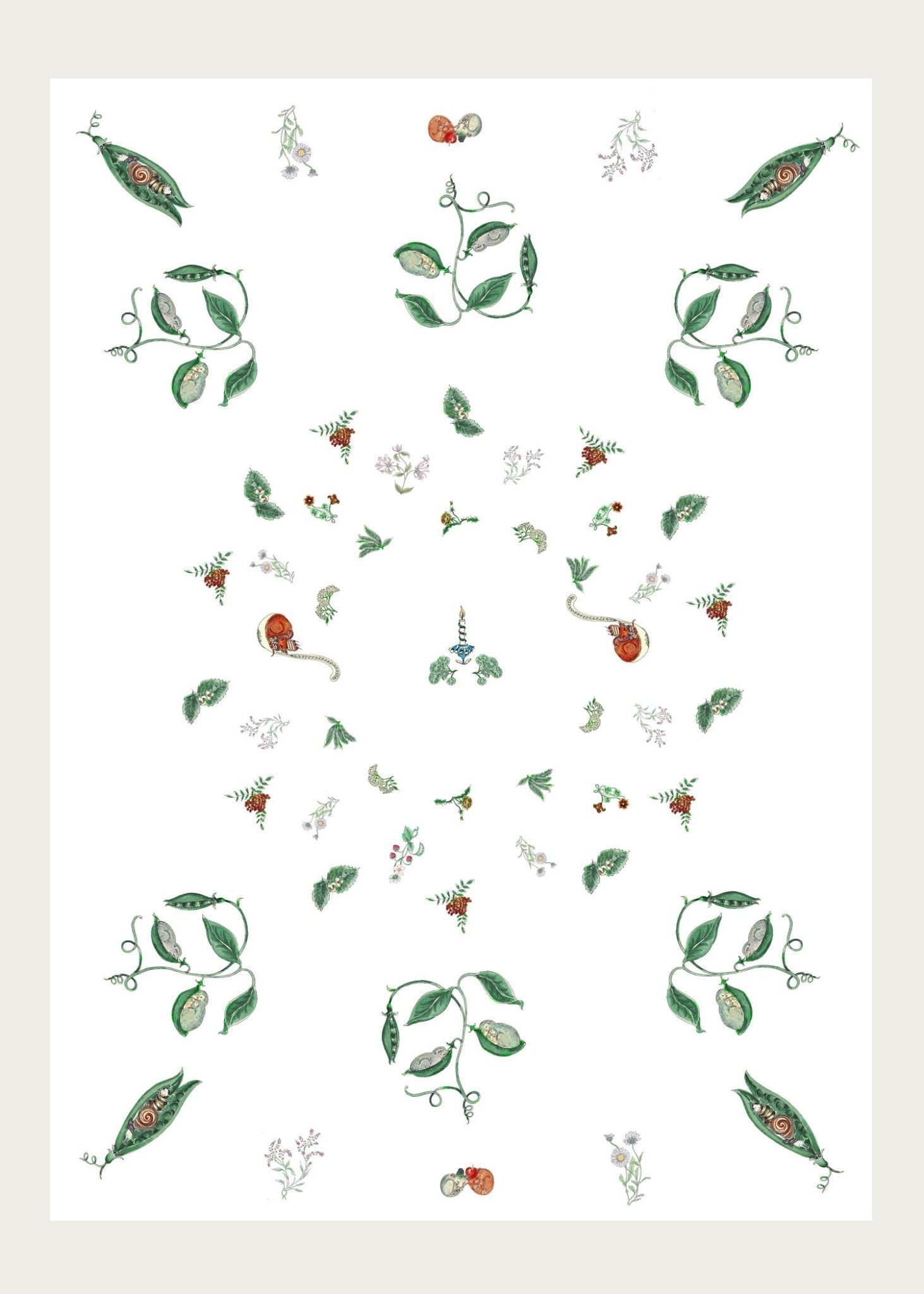 Eat the Seasons Organic Cotton Tablecloth