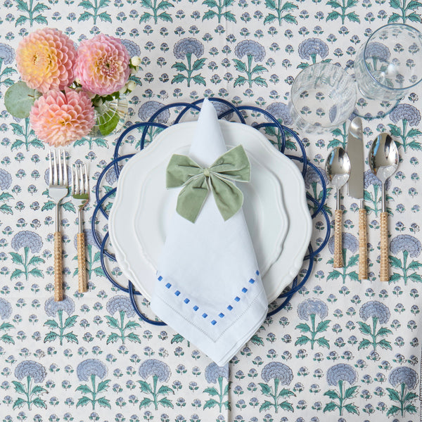 Blue Dash Linen Napkins (set of 4)