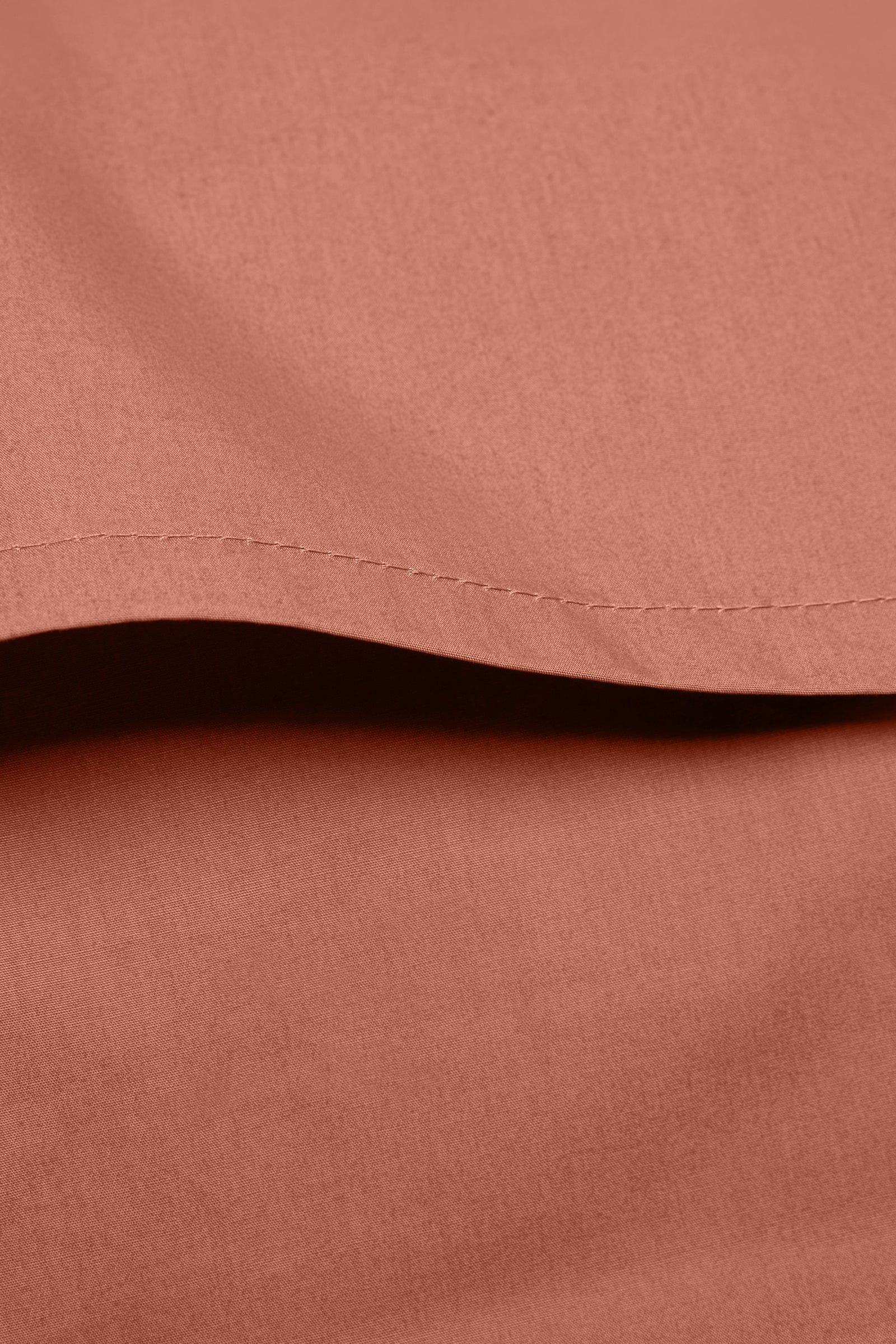 Percale Organic Cotton Pillowcases - Bark Red