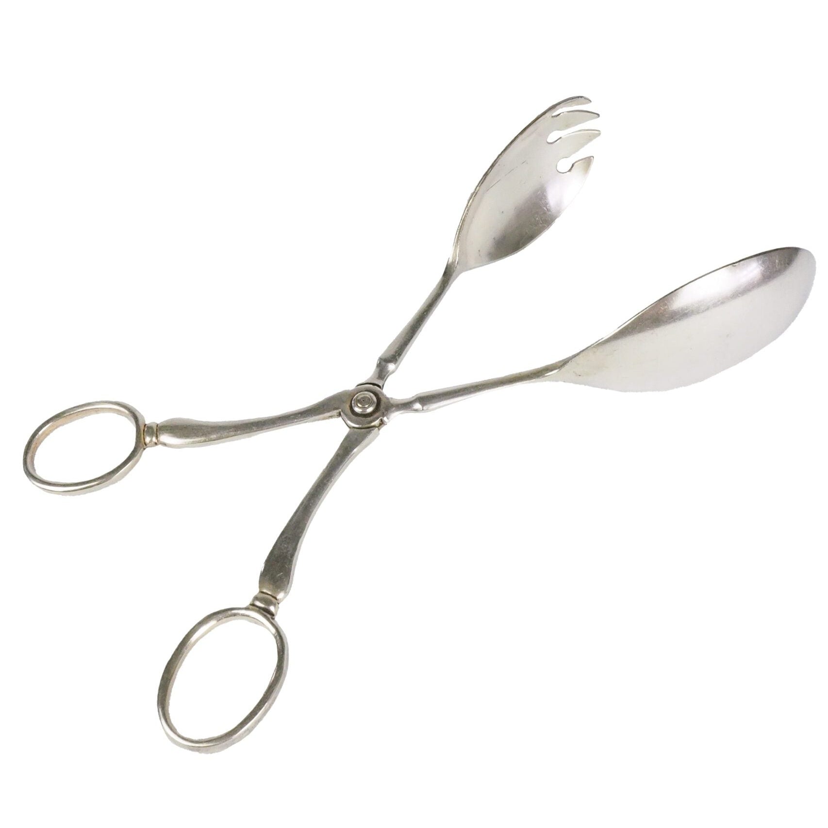 Silver Plate Hinged Salad Servers