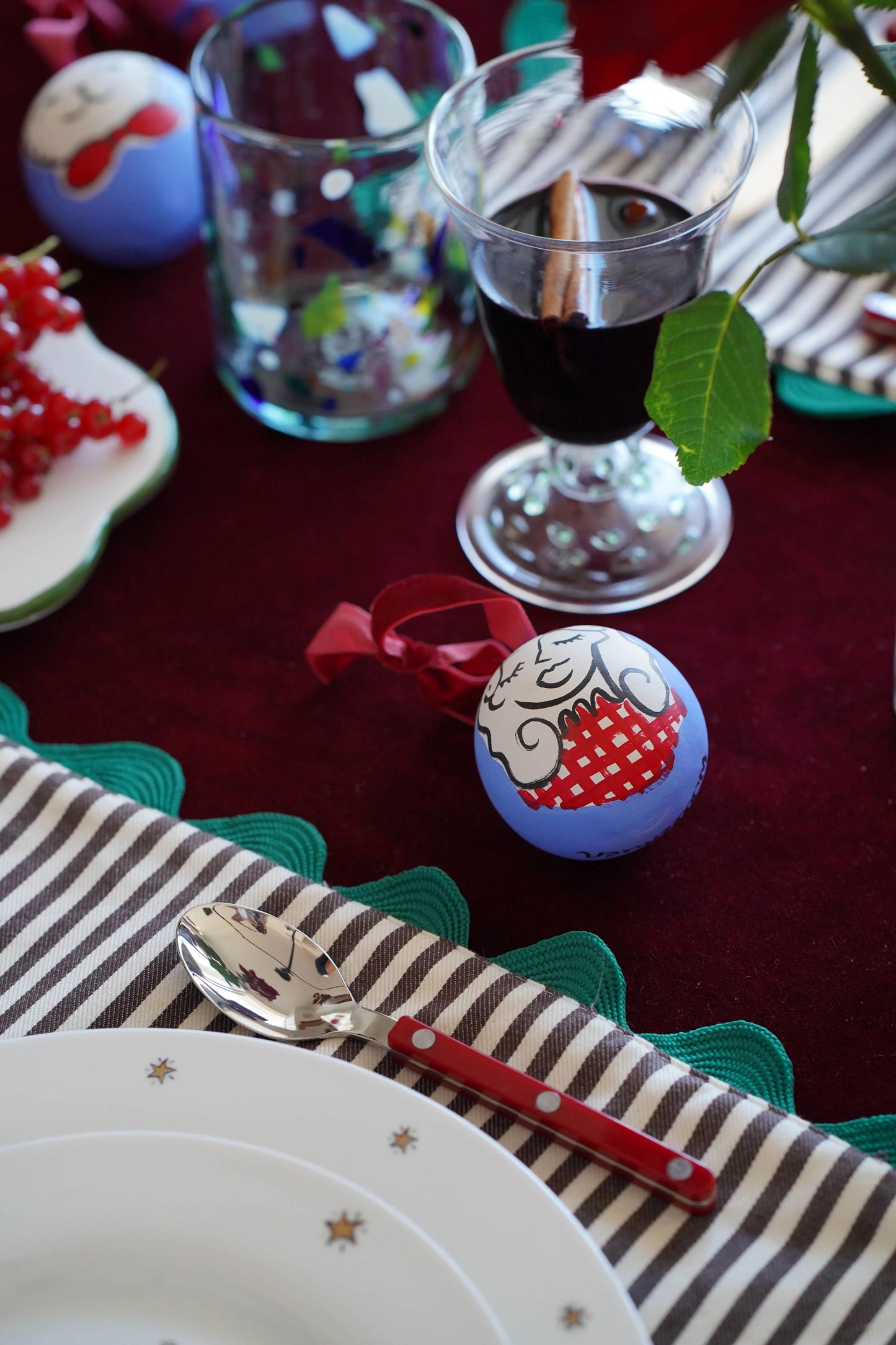 Hand Painted Ceramic Christmas Baubles