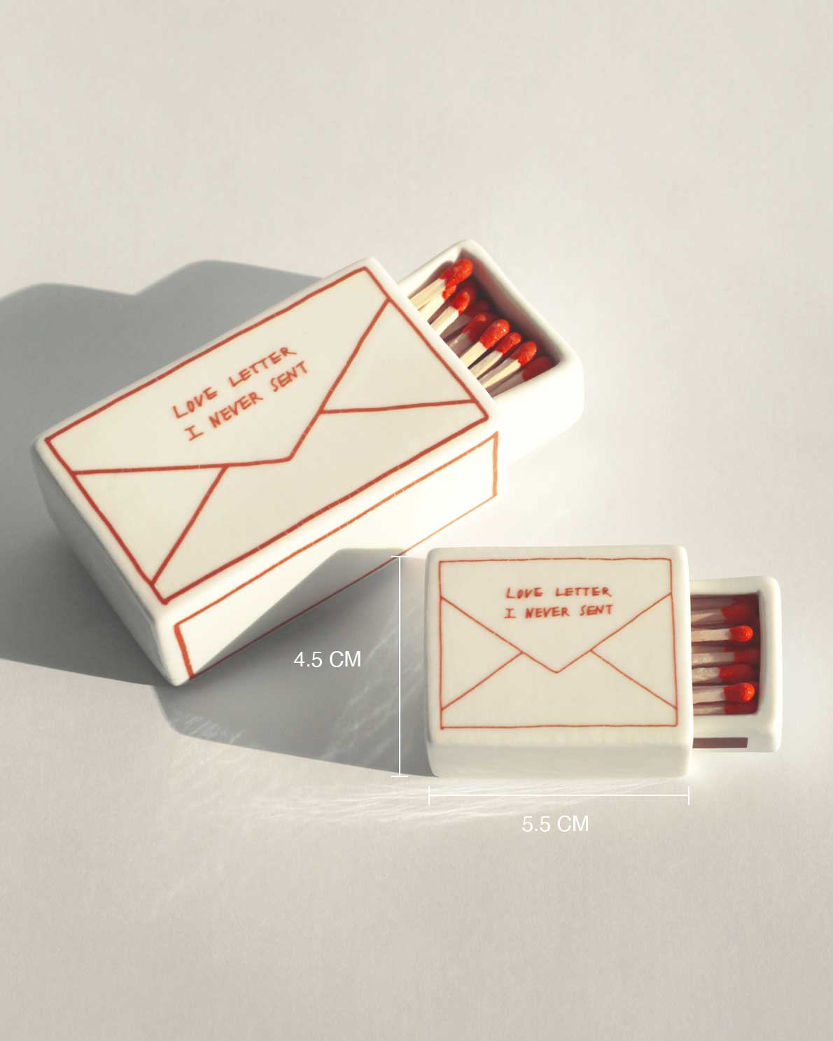 'Mini Love Letter’ Ceramic Matchbox