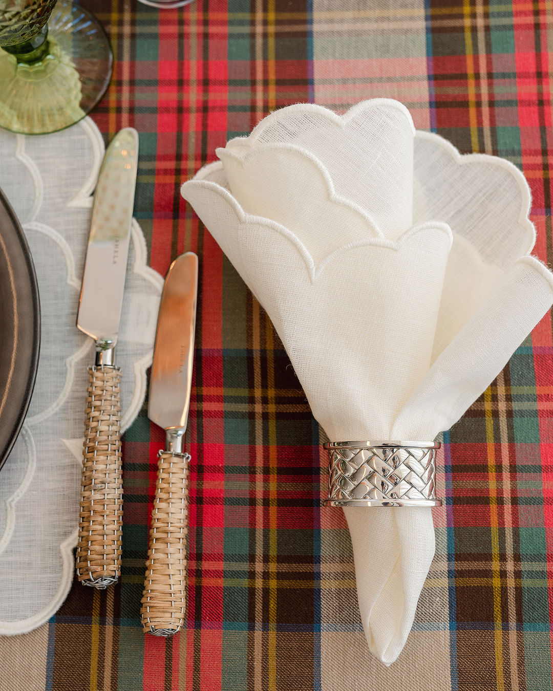 Braided Silver Napkin Ring