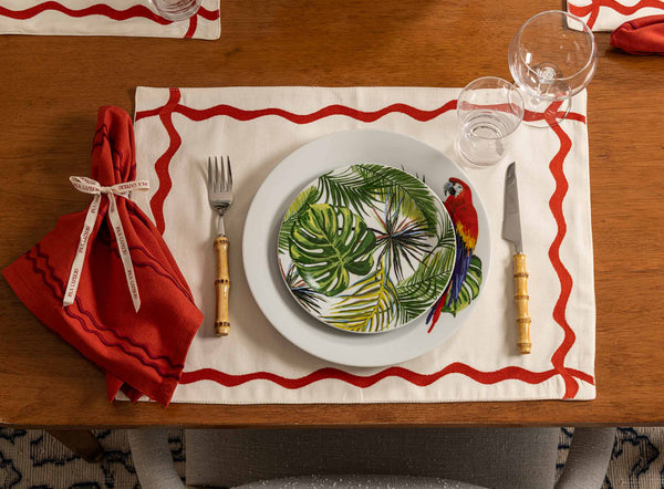Atardecer Wave Red Napkin (Set of 4)