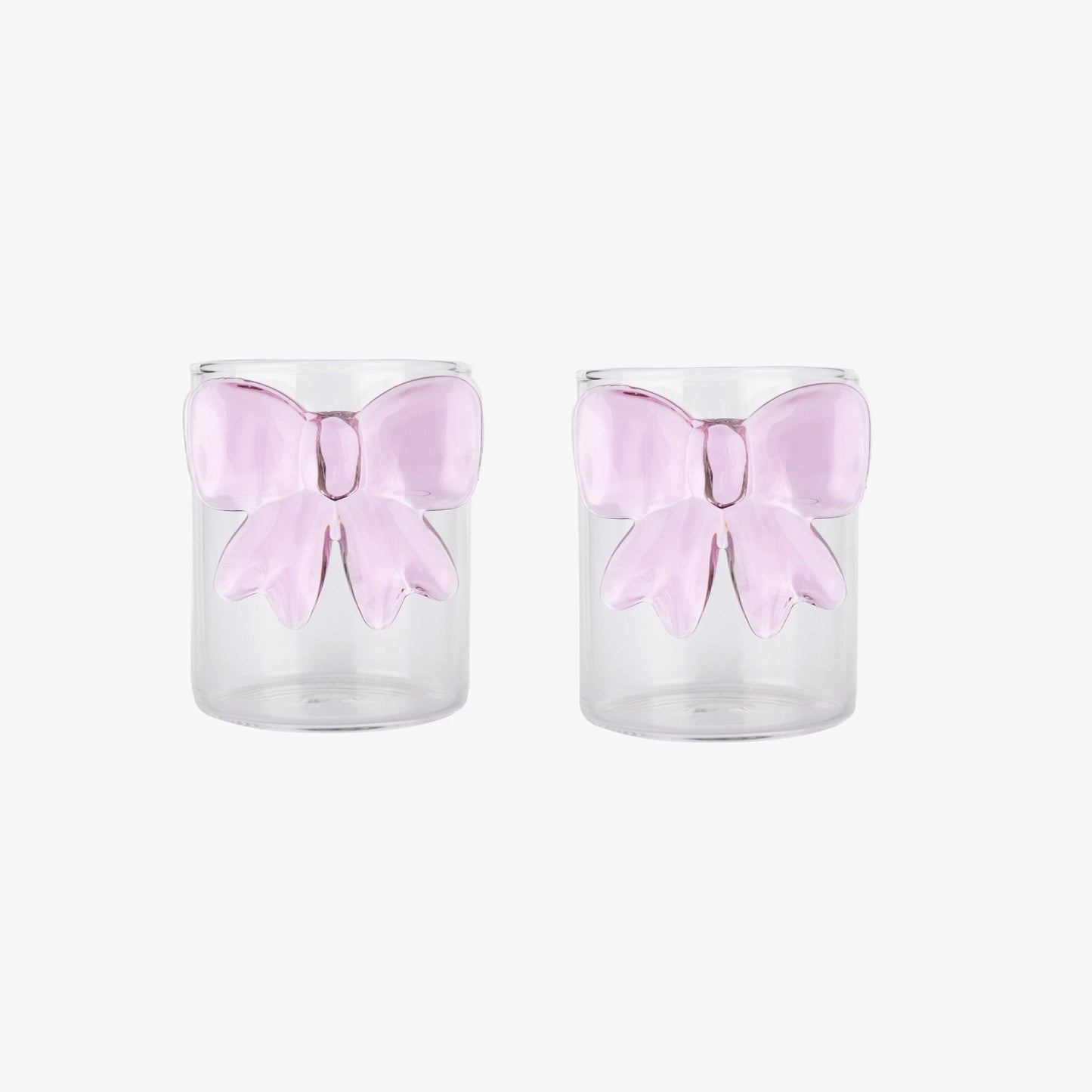 Set of two Bow Tumbler Pink