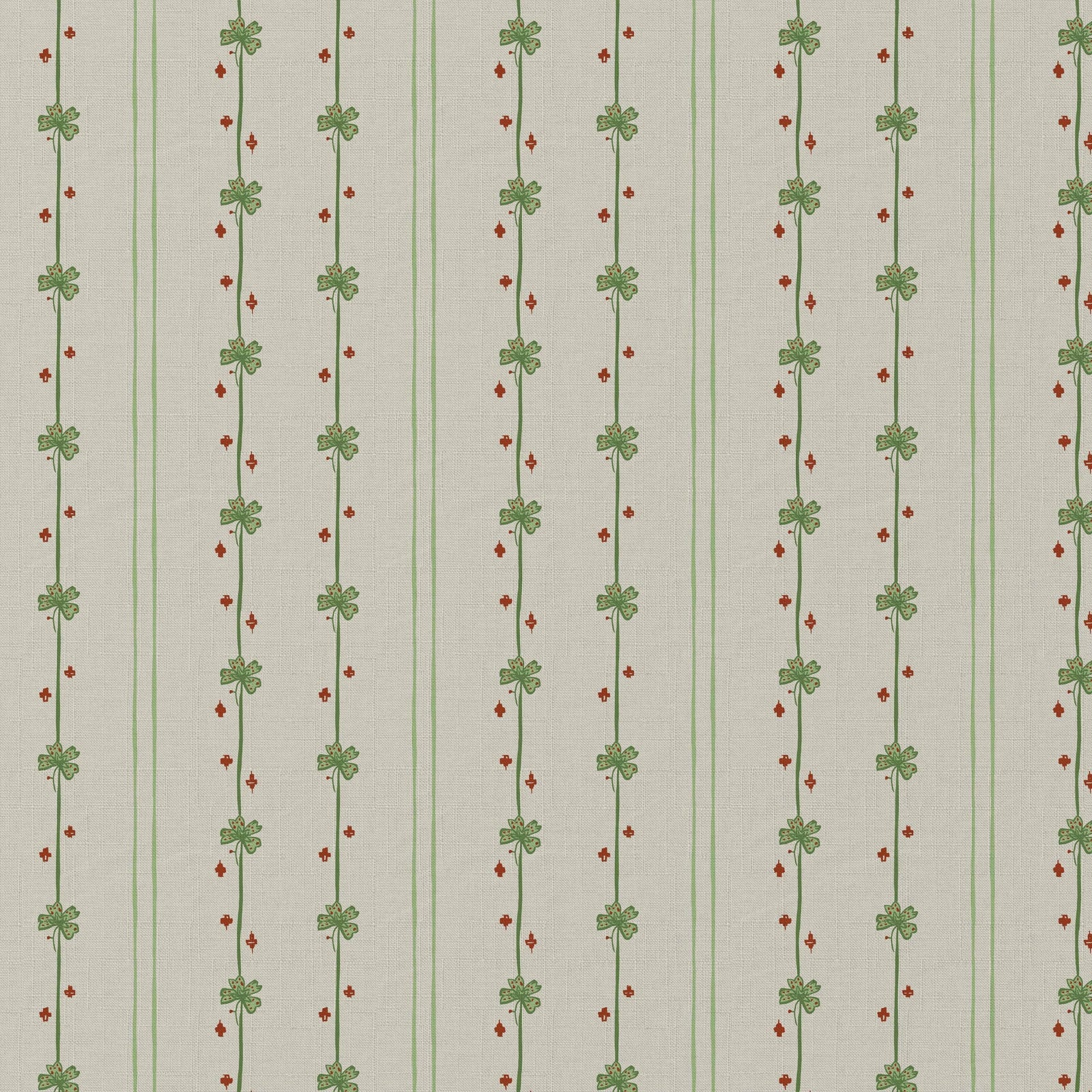 Garden Tetris Fabric - Green