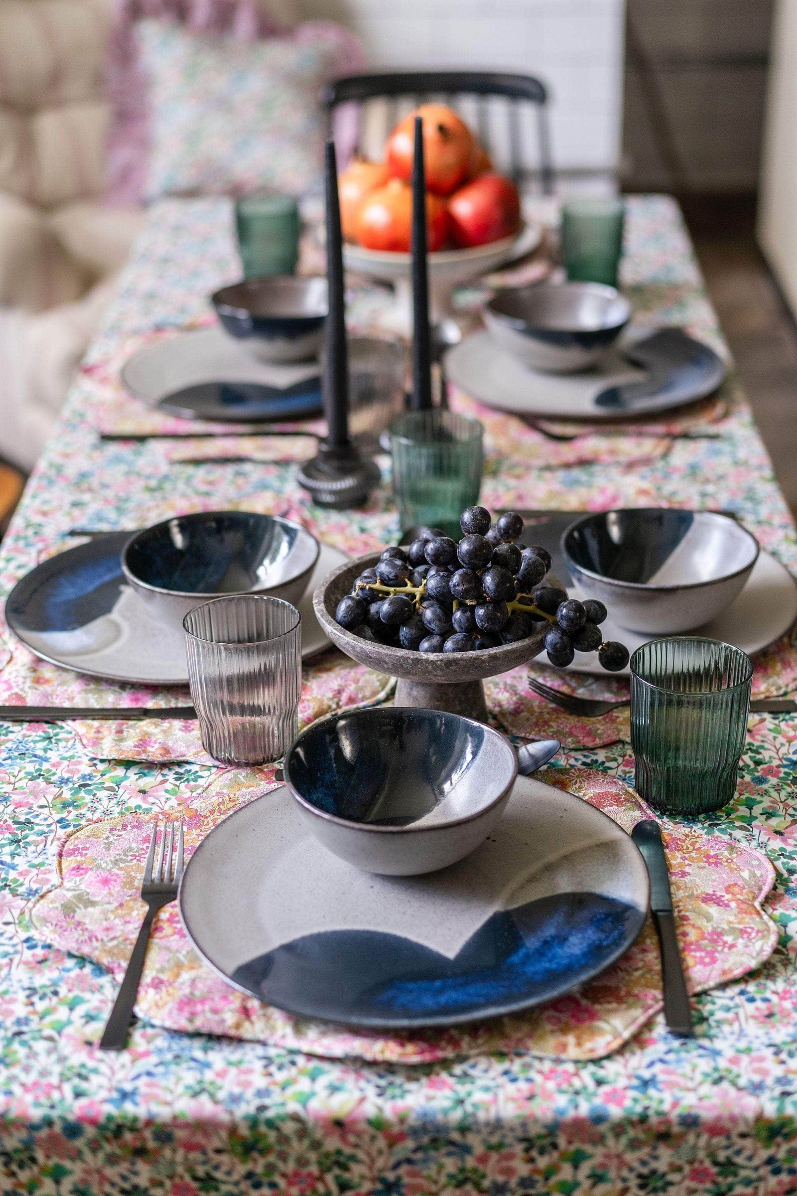 Reversible Wavy Placemat Made With Liberty Fabric Dreams Of Summer & Margaret Annie