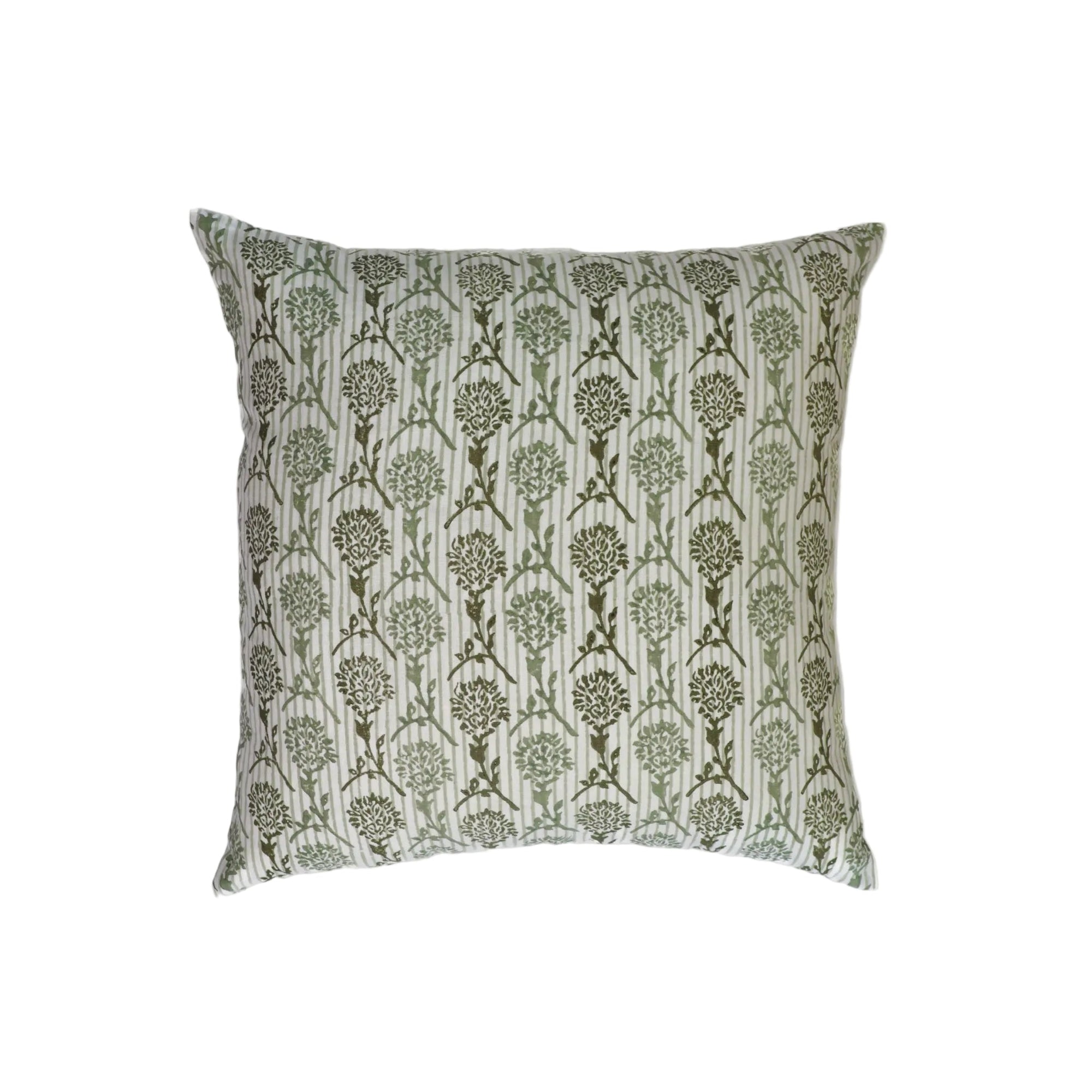 Nikhar Pure Linen Throw Pillow Cover - Sage Green