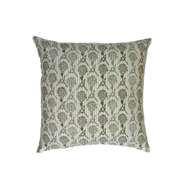 Nikhar Pure Linen Throw Pillow Cover - Sage Green